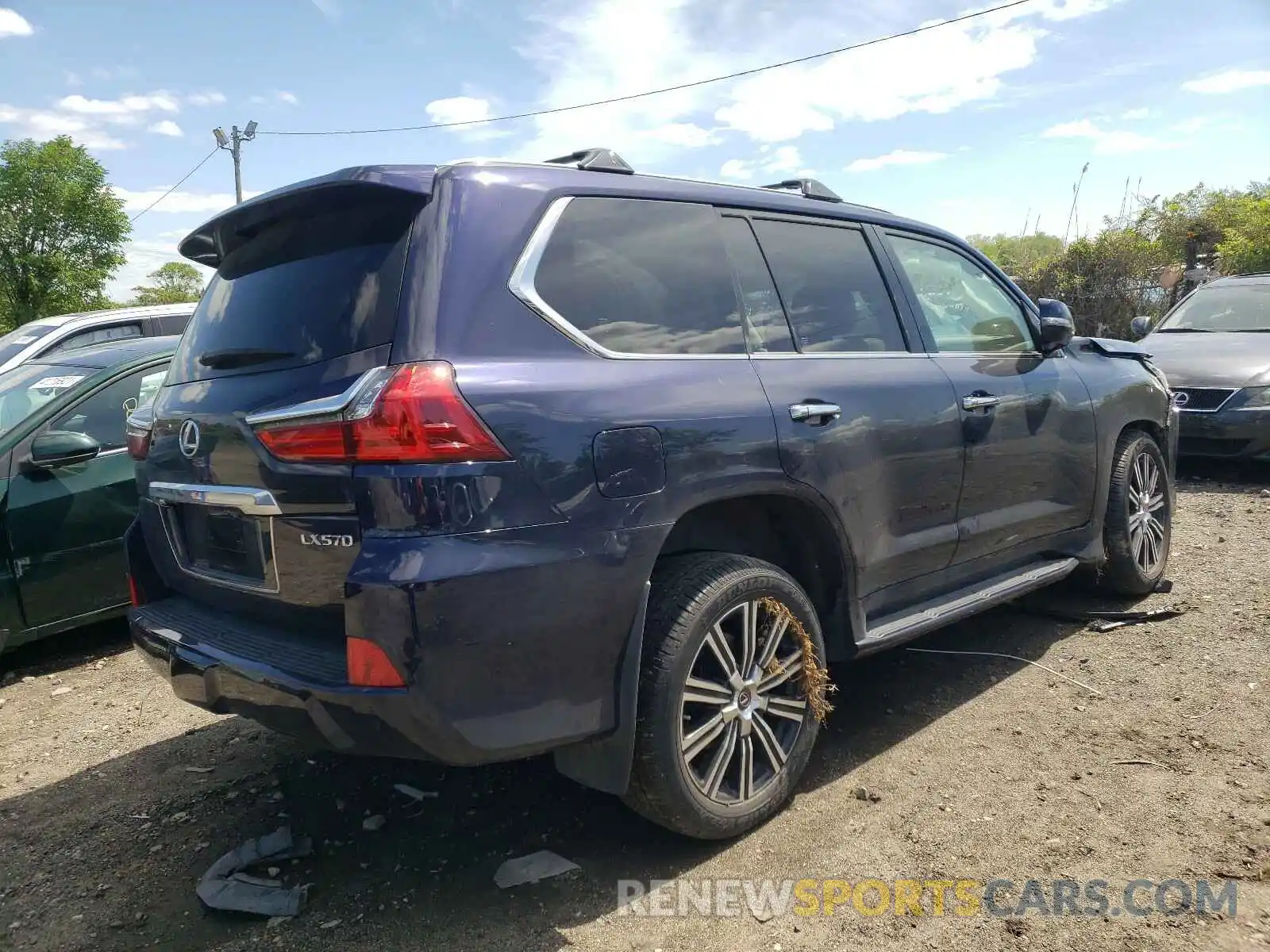 4 Фотография поврежденного автомобиля JTJDY7AXXL4318796 LEXUS LX570 2020