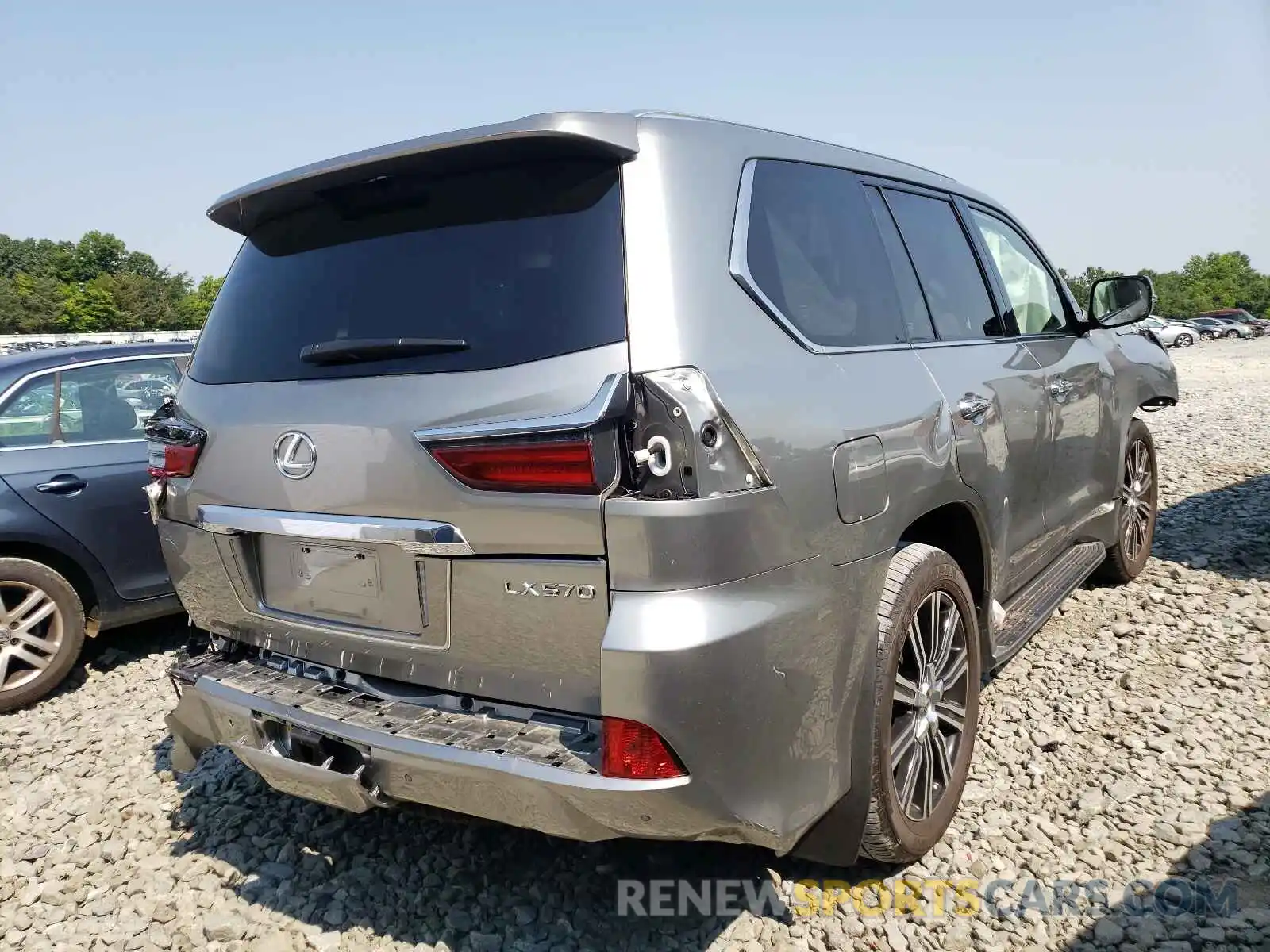 4 Фотография поврежденного автомобиля JTJFY7AX8L4316991 LEXUS LX570 2020