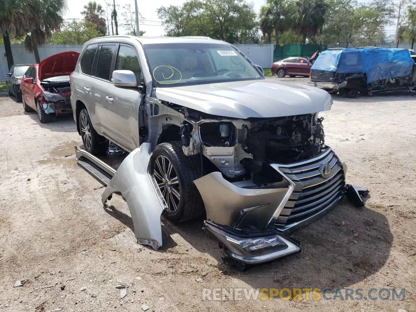 1 Photograph of a damaged car JTJDY7AX1M4348819 LEXUS LX570 2021