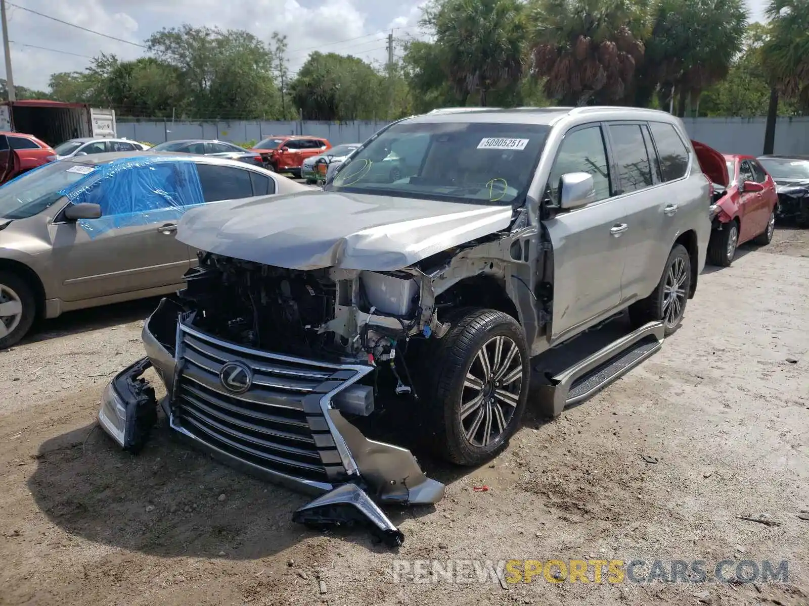 2 Photograph of a damaged car JTJDY7AX1M4348819 LEXUS LX570 2021