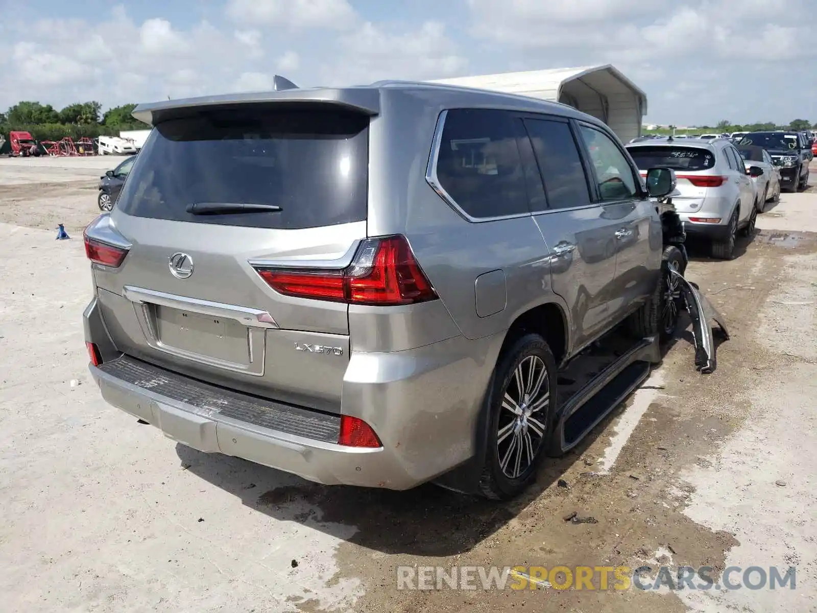 4 Фотография поврежденного автомобиля JTJDY7AX1M4348819 LEXUS LX570 2021