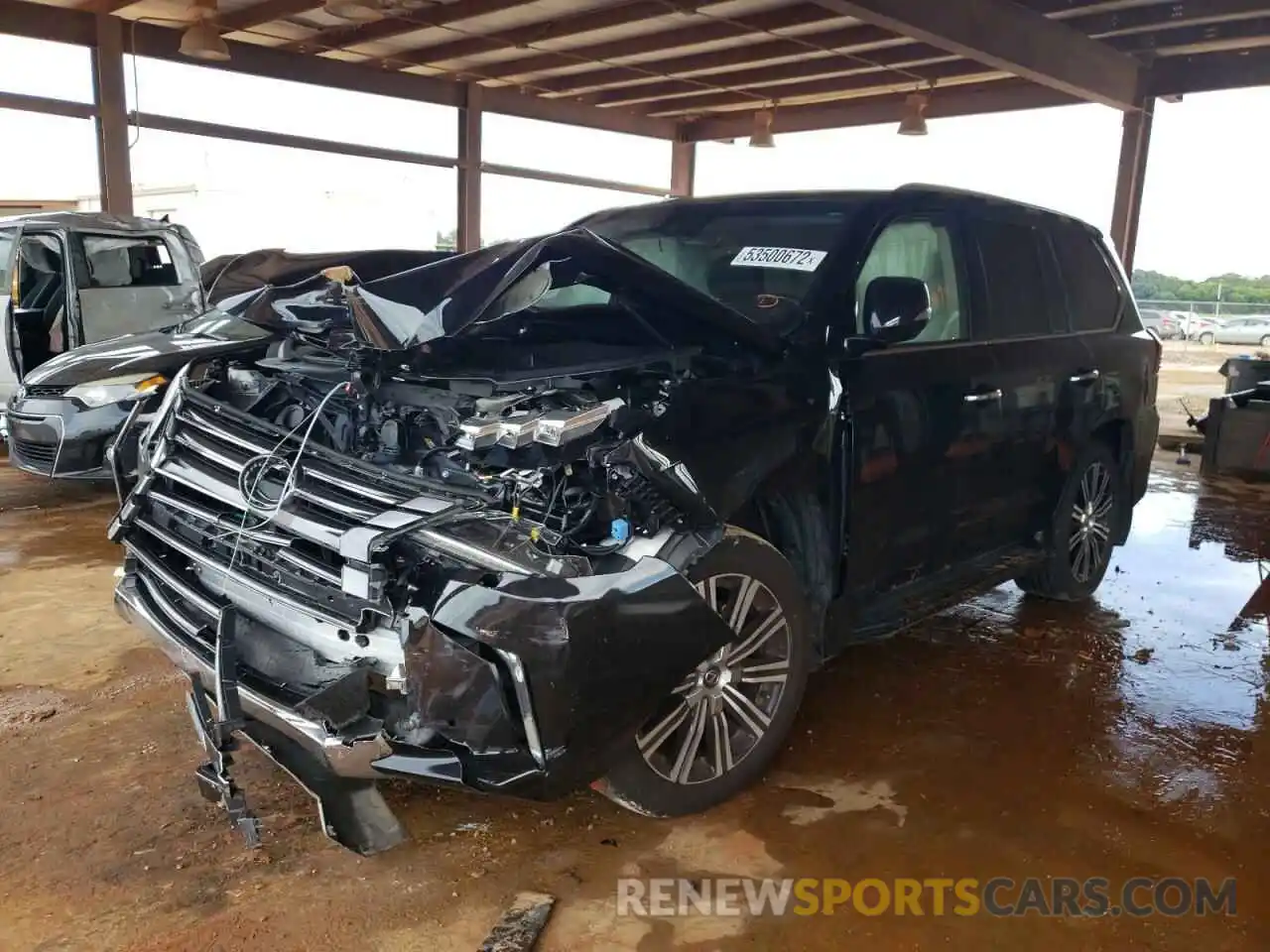 2 Photograph of a damaged car JTJDY7AX3M4339300 LEXUS LX570 2021