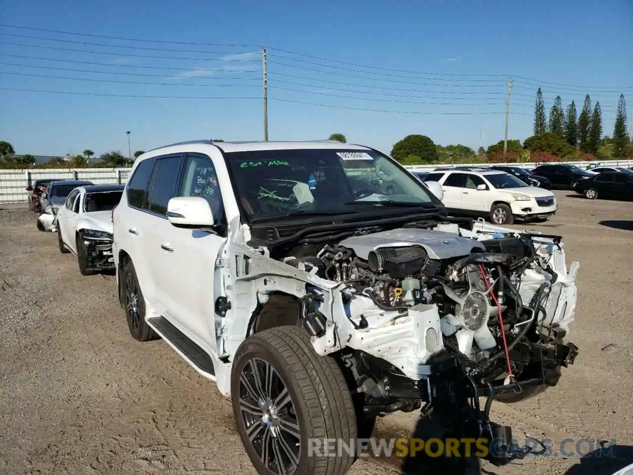 1 Photograph of a damaged car JTJDY7AX6M4346354 LEXUS LX570 2021