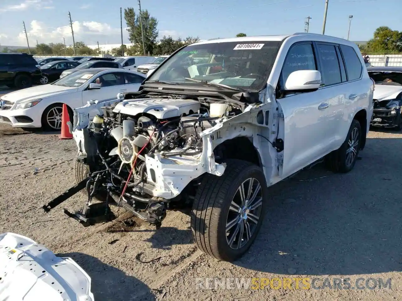 2 Photograph of a damaged car JTJDY7AX6M4346354 LEXUS LX570 2021