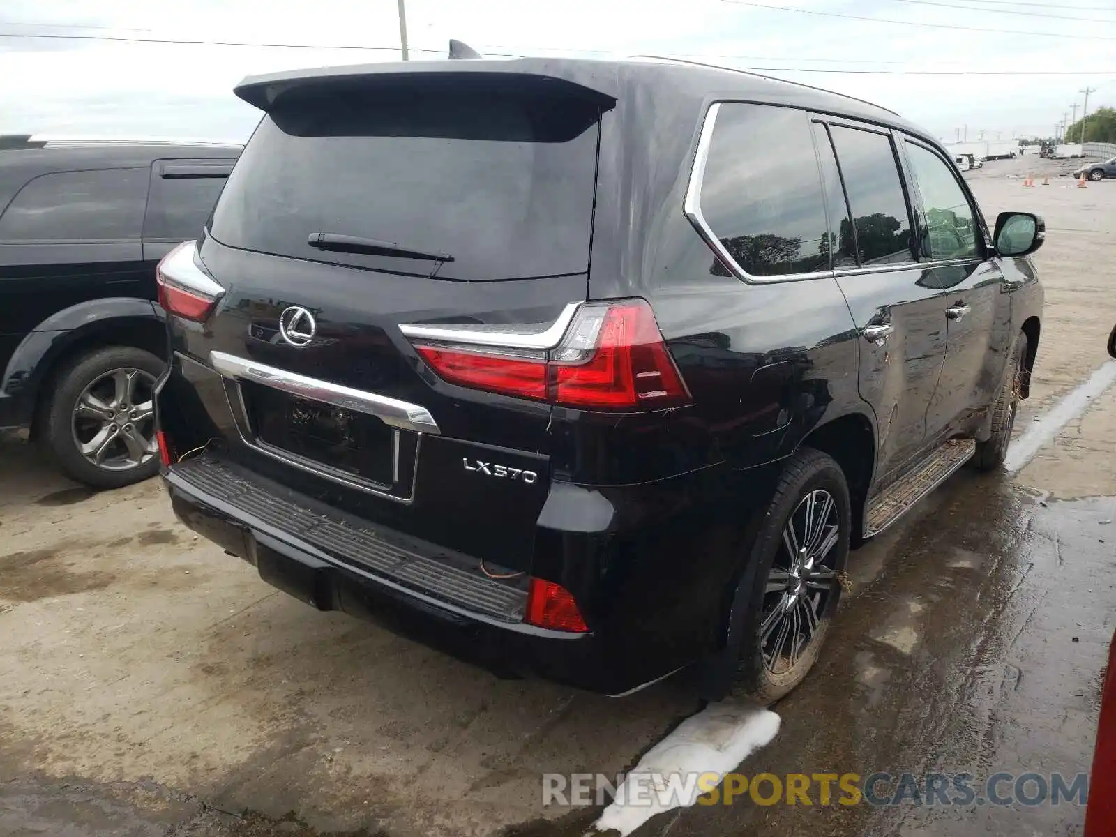 4 Фотография поврежденного автомобиля JTJDY7AX9M4336756 LEXUS LX570 2021