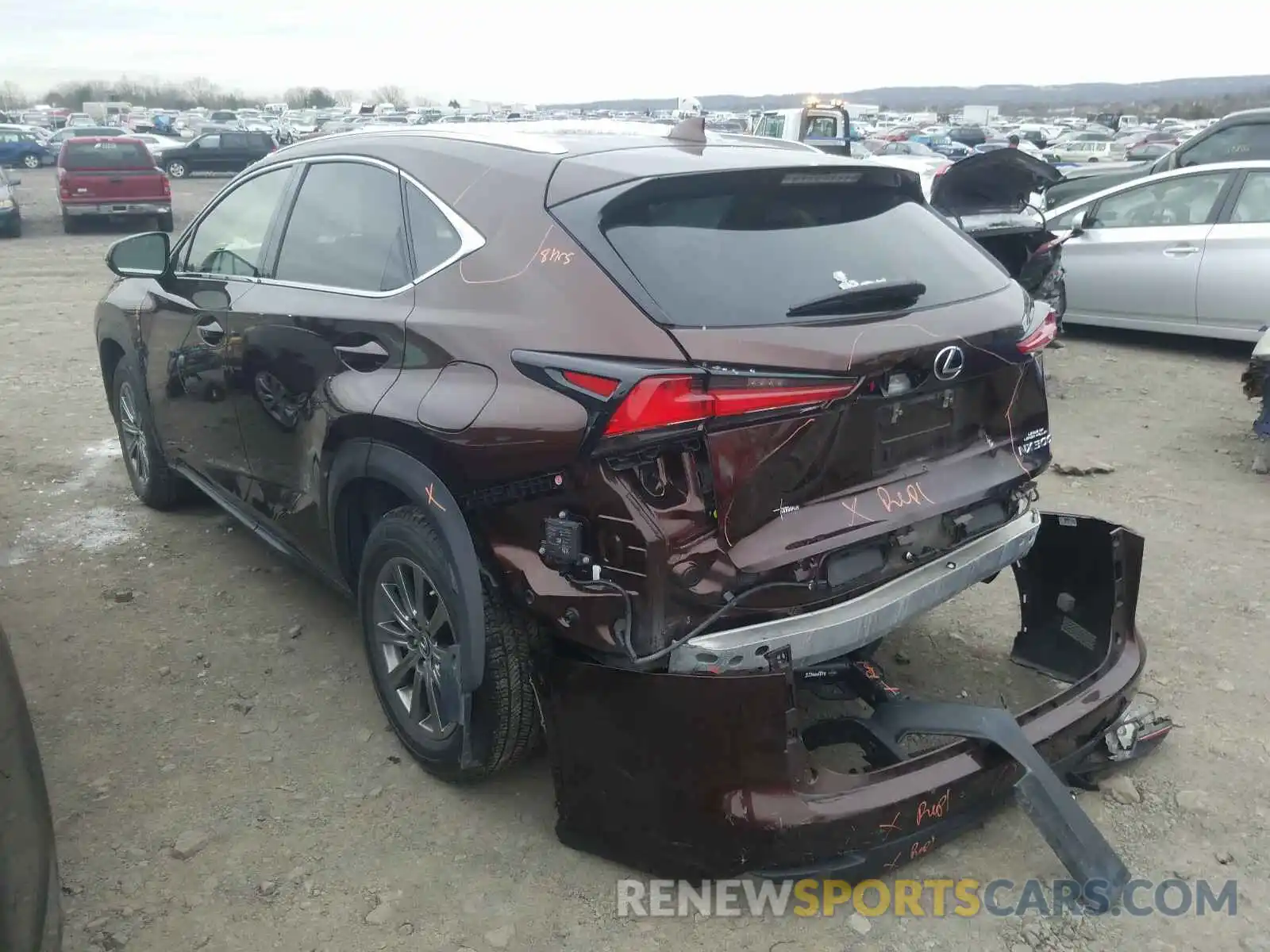 3 Фотография поврежденного автомобиля JTJBARBZ0K2208180 LEXUS NX 2019