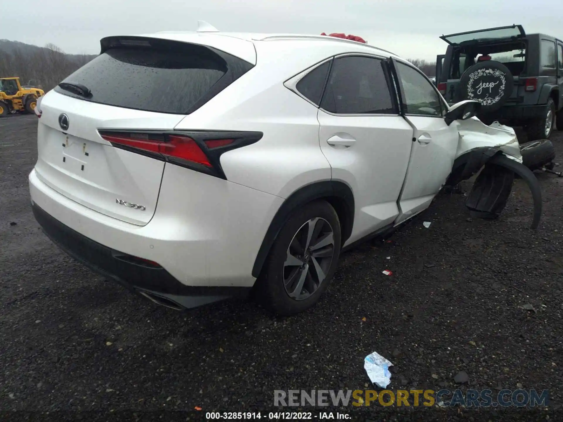 4 Фотография поврежденного автомобиля JTJBARBZ1K2197772 LEXUS NX 2019