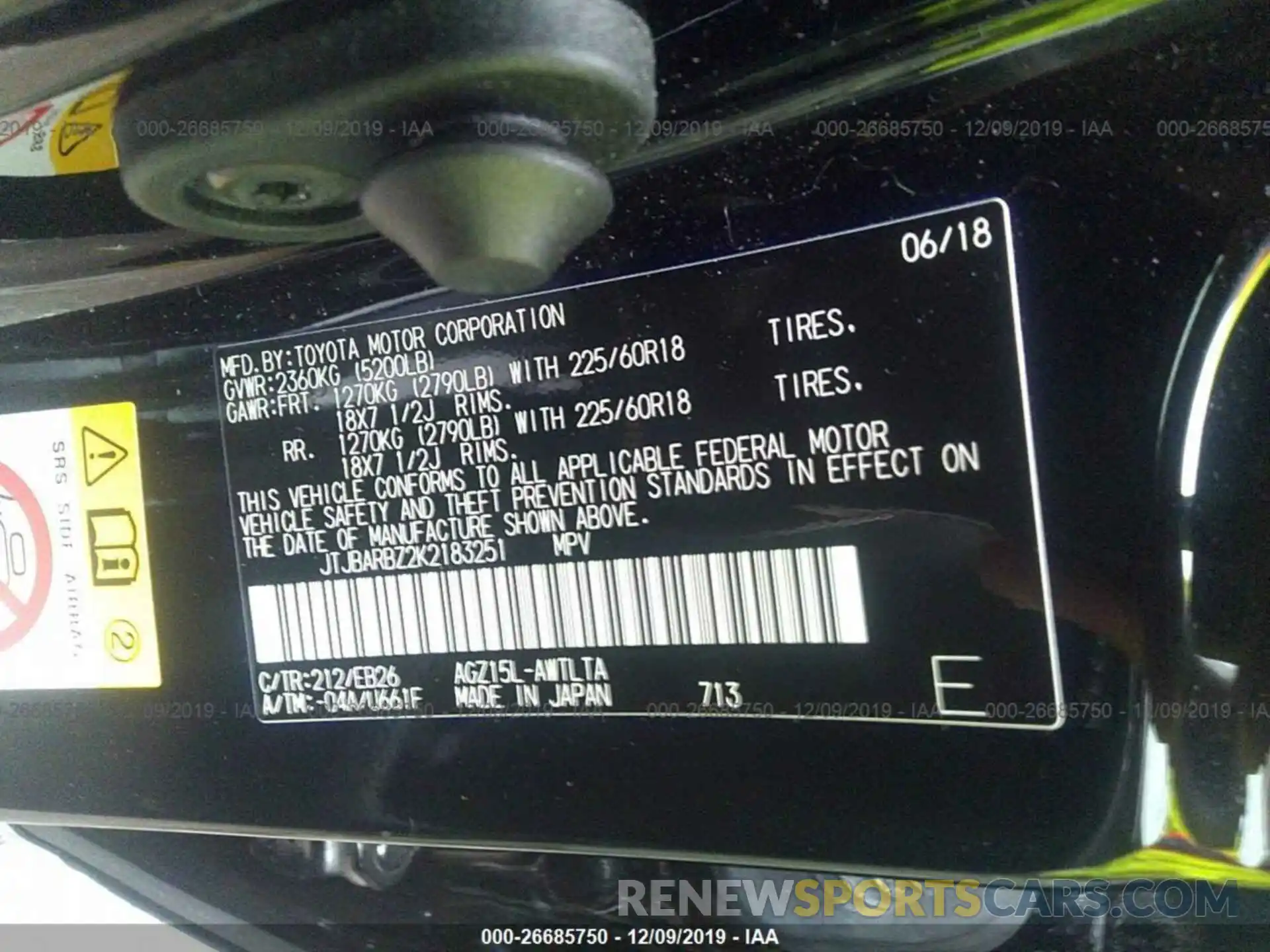 9 Photograph of a damaged car JTJBARBZ2K2183251 LEXUS NX 2019