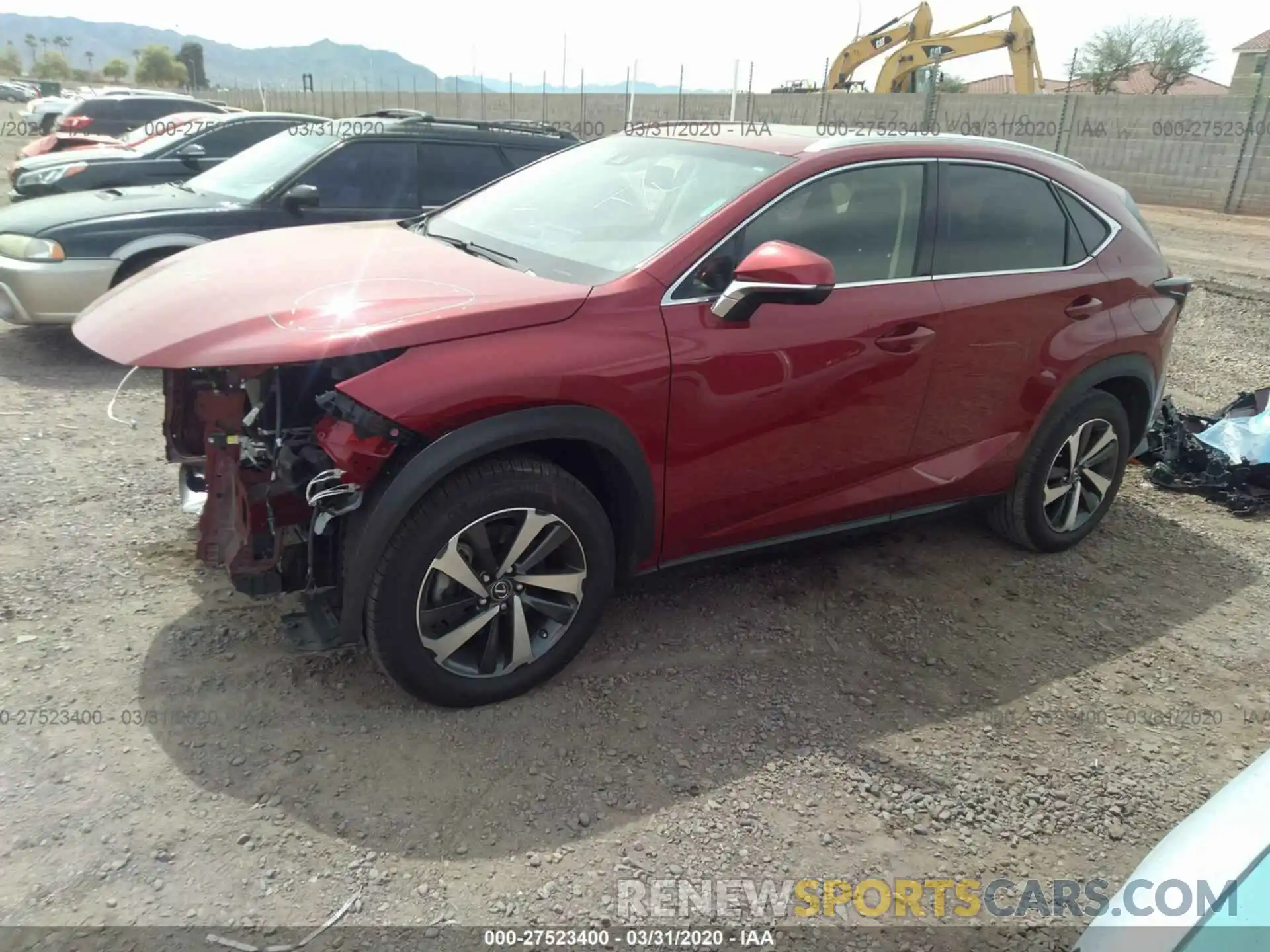 2 Фотография поврежденного автомобиля JTJBARBZ2K2204745 LEXUS NX 2019