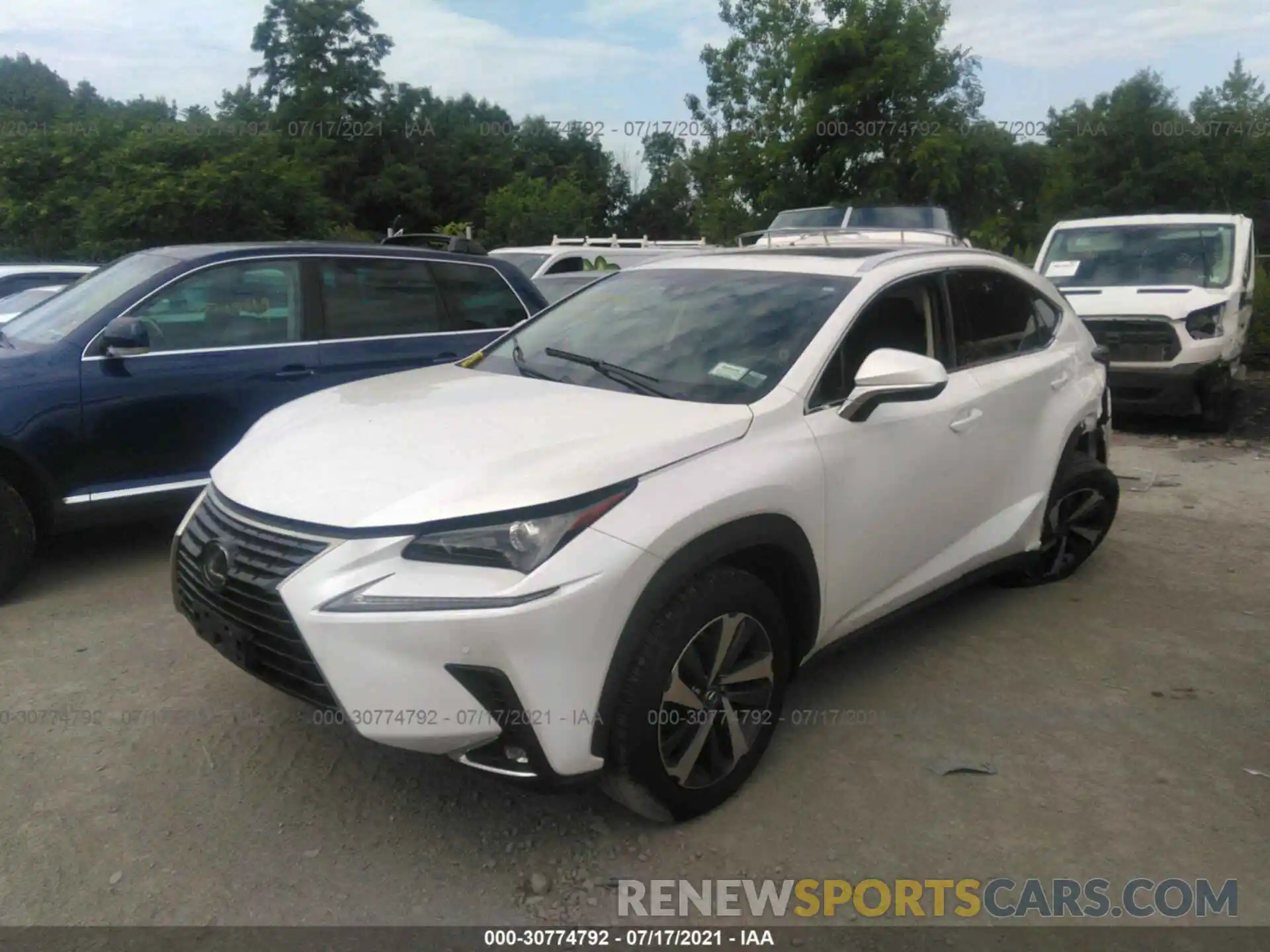 2 Фотография поврежденного автомобиля JTJBARBZ3K2208397 LEXUS NX 2019