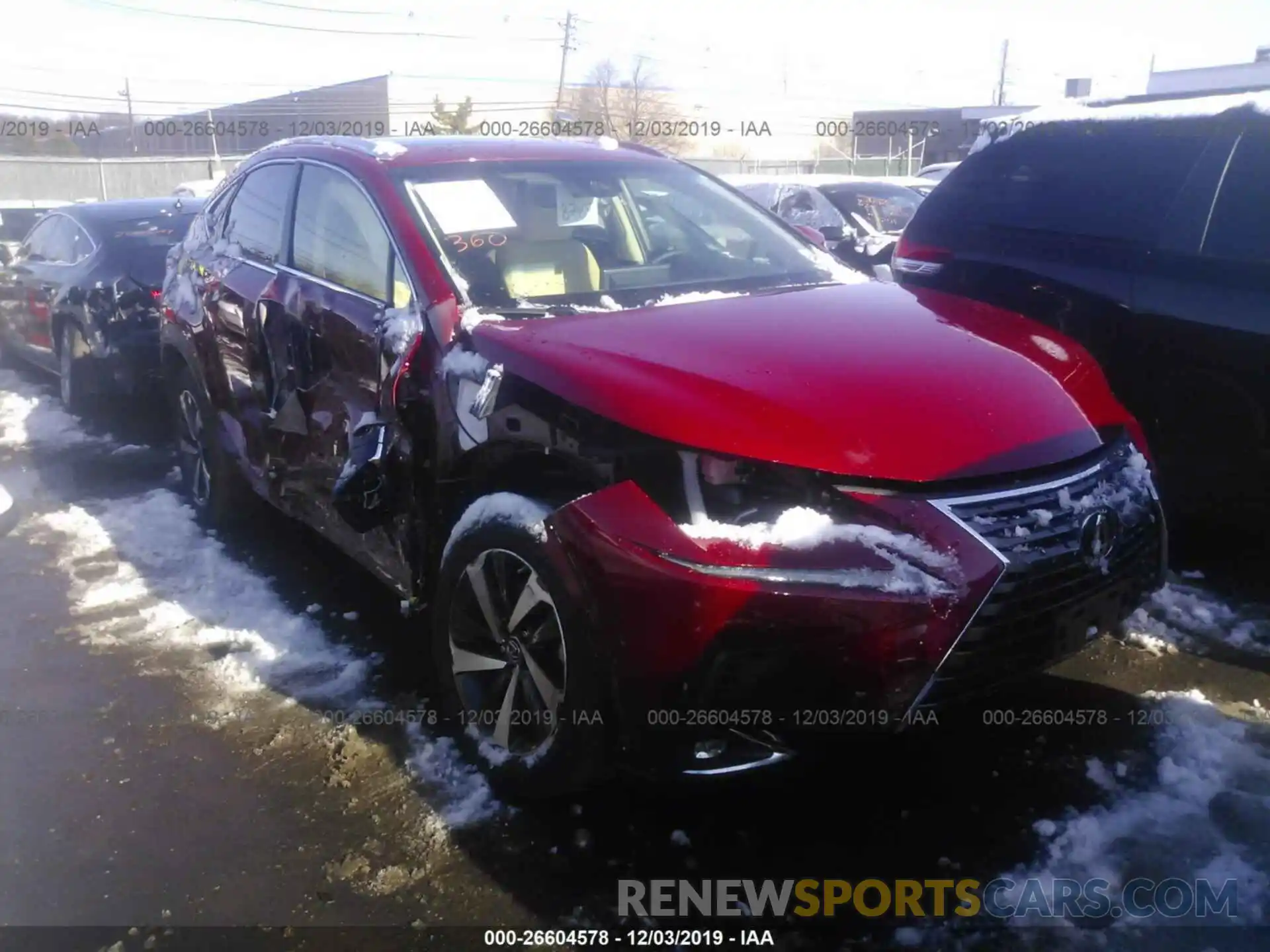 1 Photograph of a damaged car JTJBARBZ3K2210134 LEXUS NX 2019