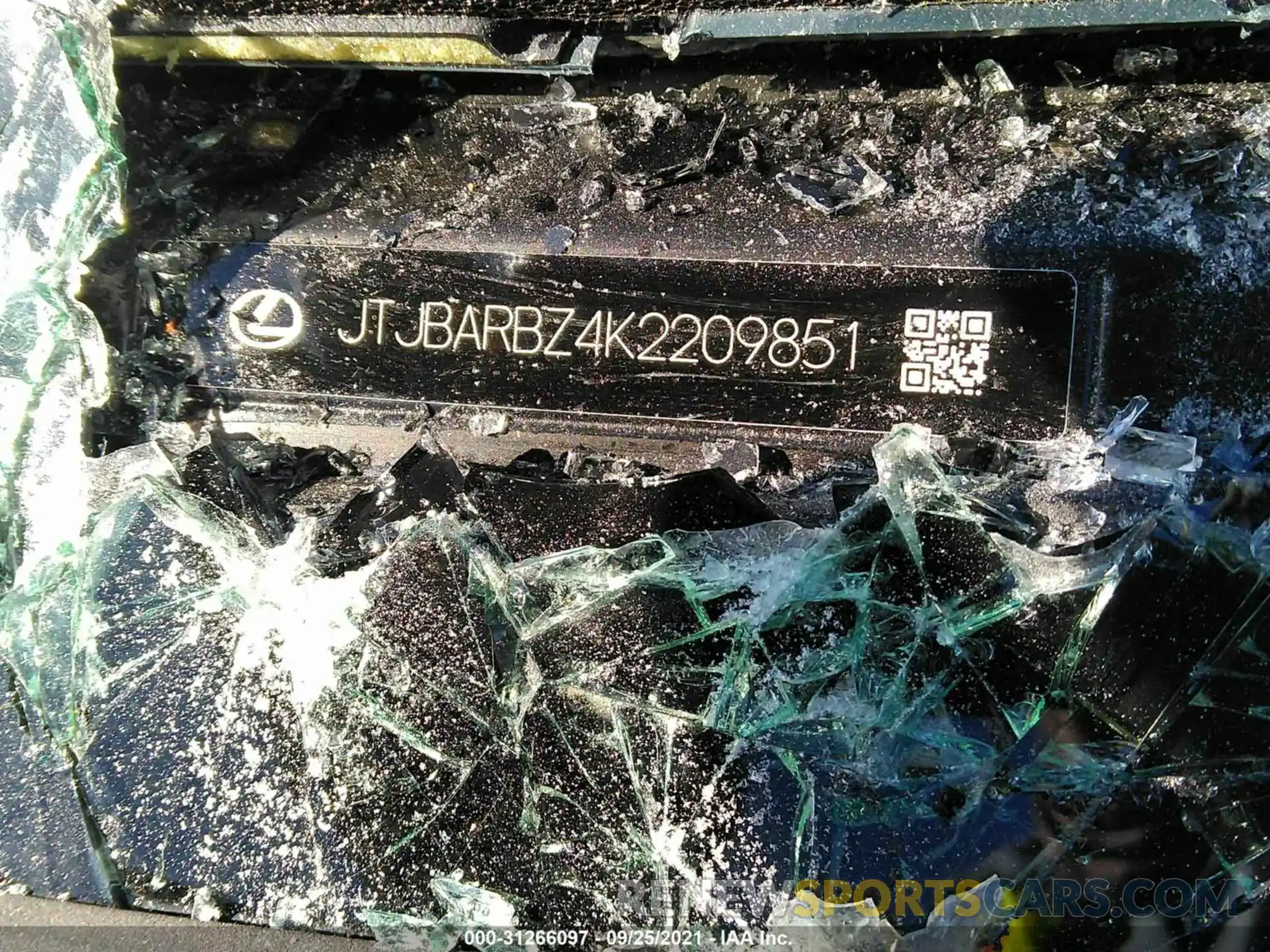 9 Photograph of a damaged car JTJBARBZ4K2209851 LEXUS NX 2019