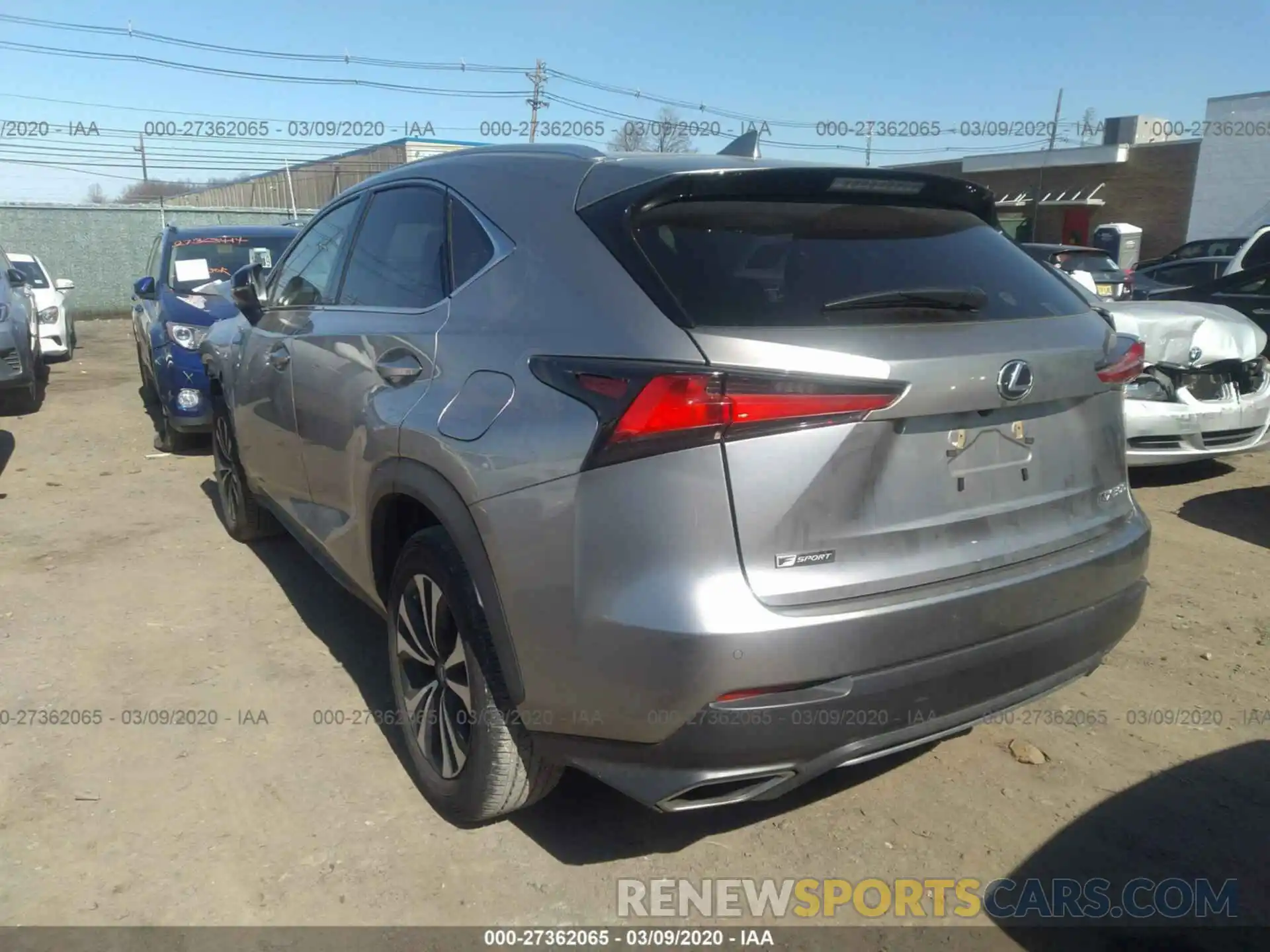 3 Фотография поврежденного автомобиля JTJBARBZ5K2202262 LEXUS NX 2019