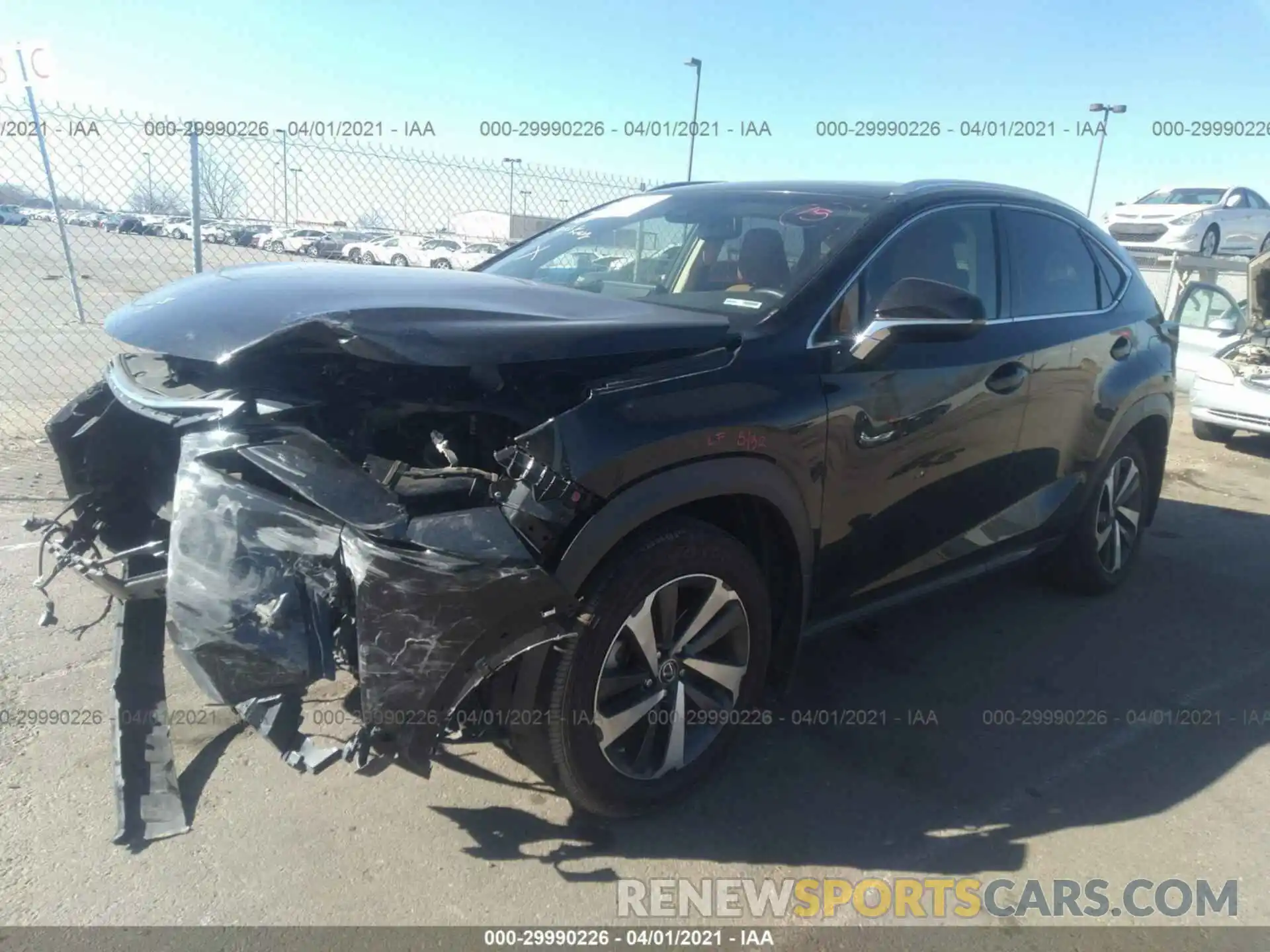 2 Фотография поврежденного автомобиля JTJBARBZ6K2198271 LEXUS NX 2019