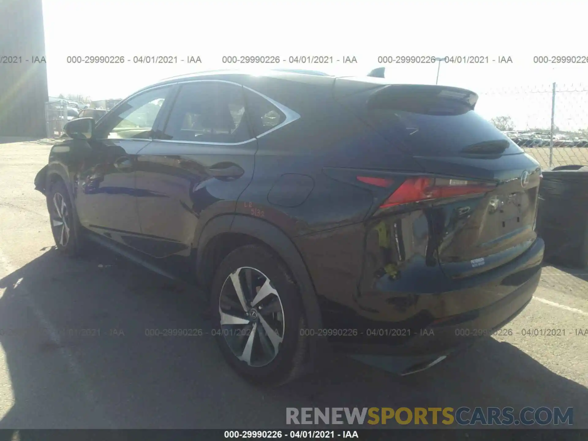 3 Фотография поврежденного автомобиля JTJBARBZ6K2198271 LEXUS NX 2019