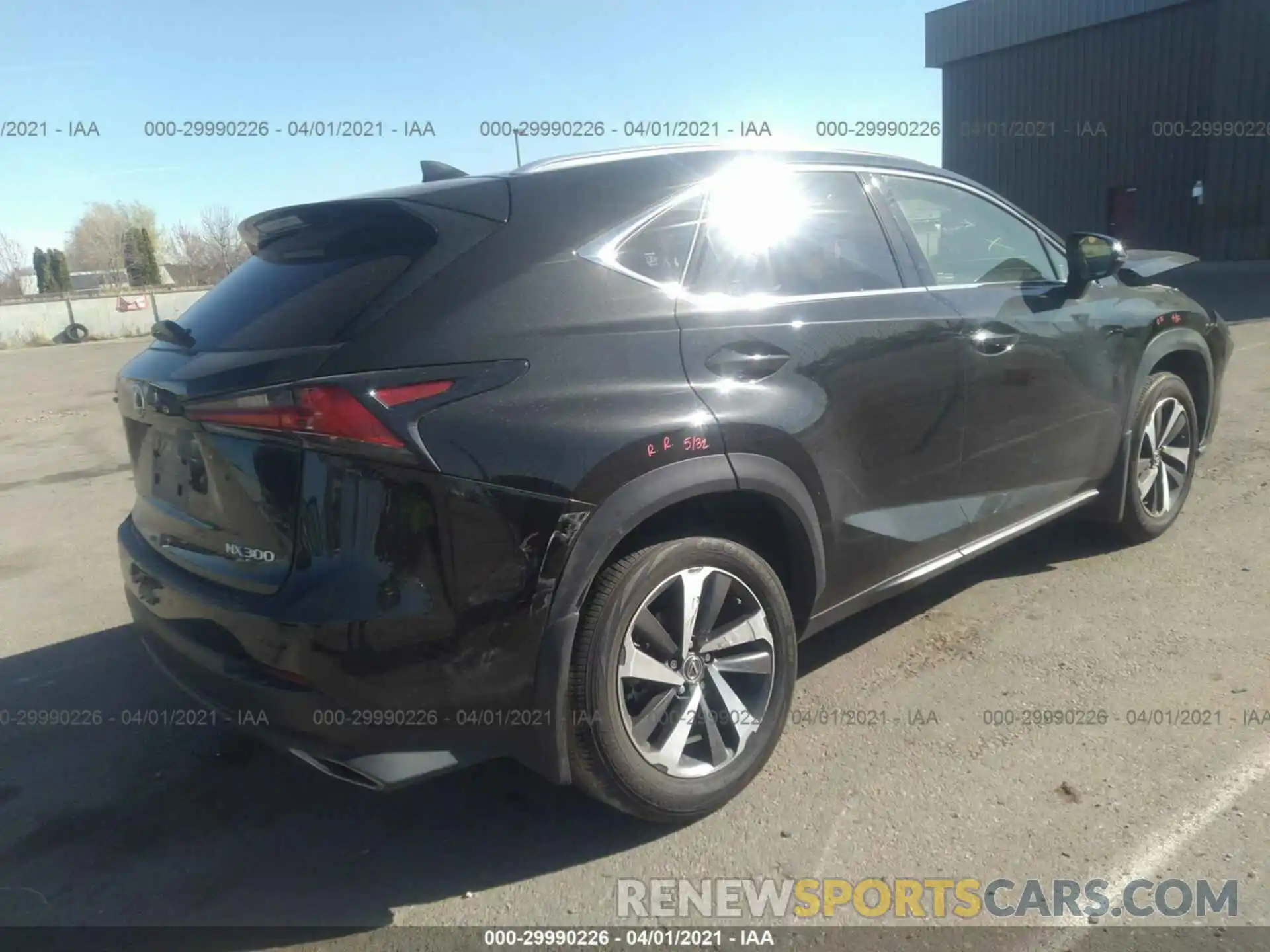 4 Фотография поврежденного автомобиля JTJBARBZ6K2198271 LEXUS NX 2019