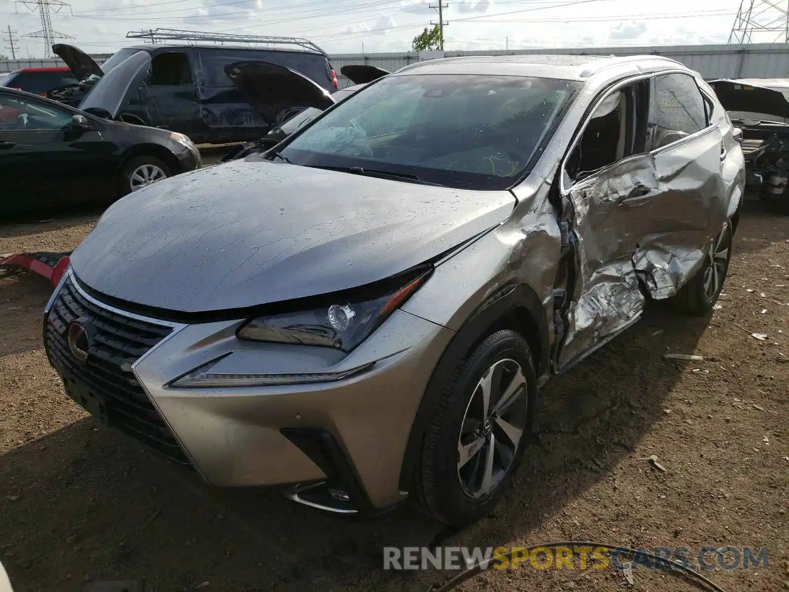 2 Фотография поврежденного автомобиля JTJBARBZ7K2182435 LEXUS NX 2019