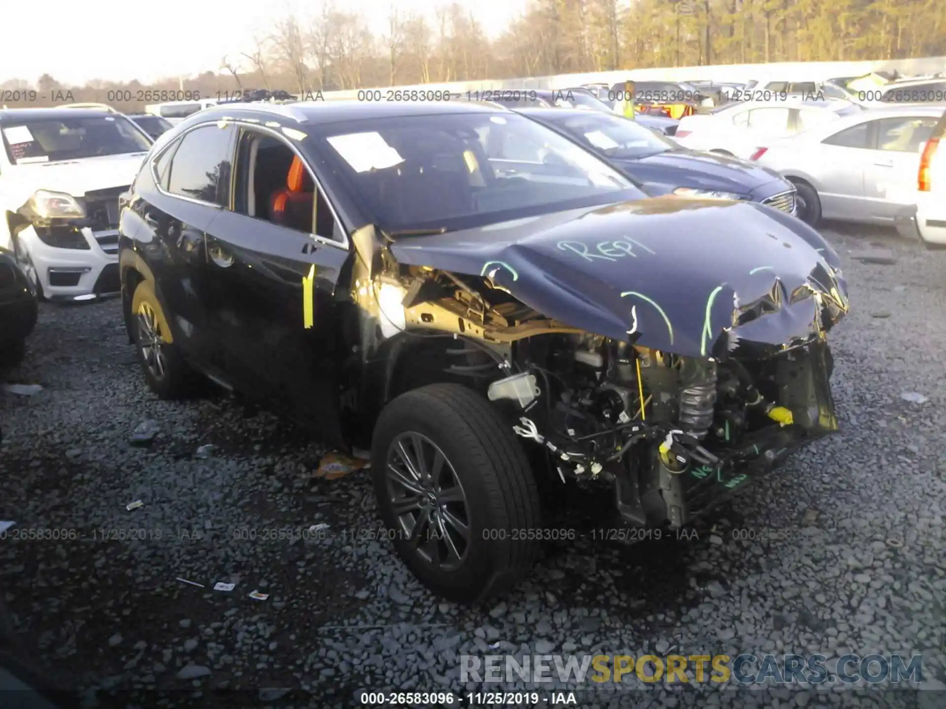 1 Photograph of a damaged car JTJBARBZ8K2196263 LEXUS NX 2019