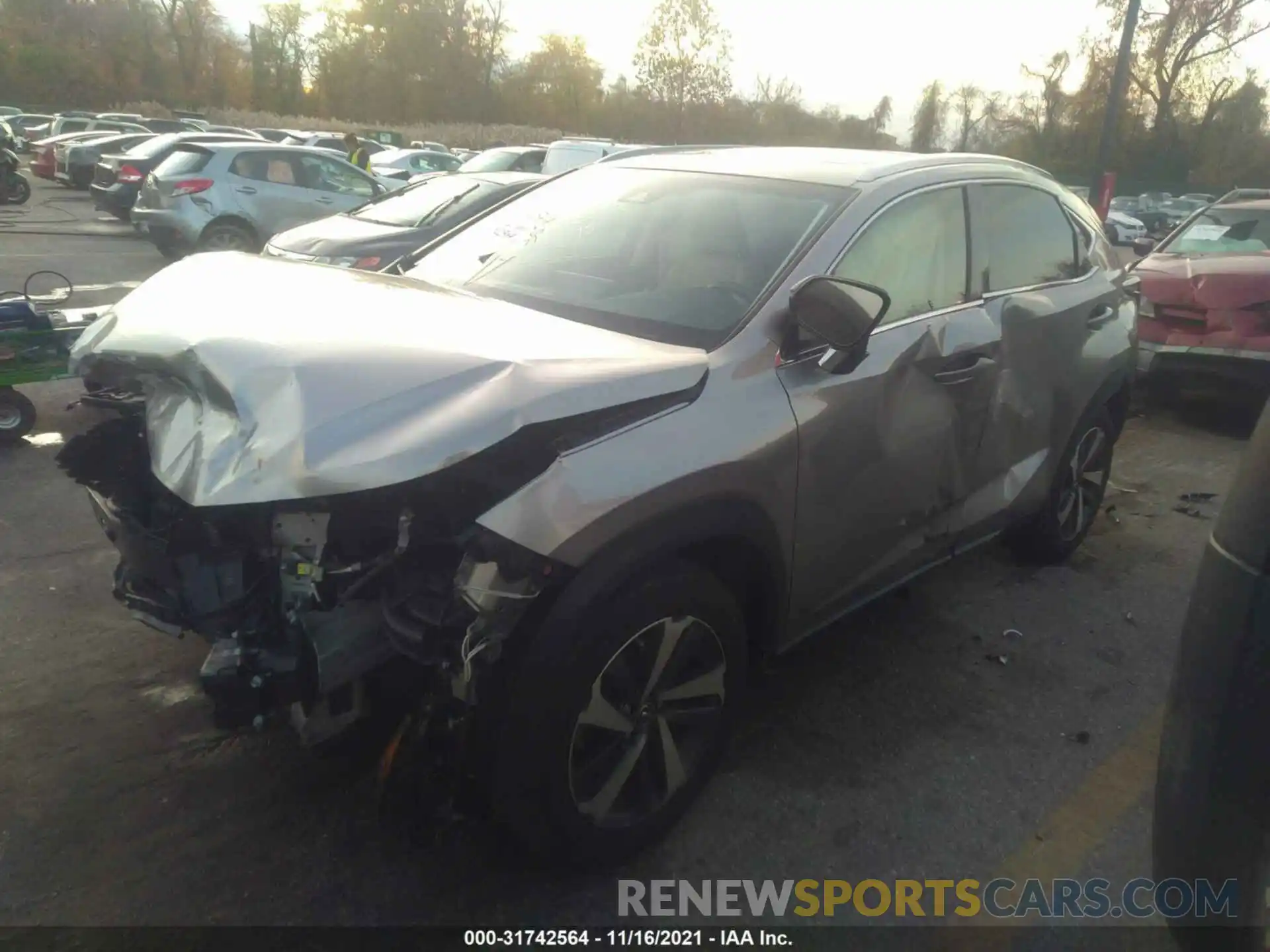 2 Photograph of a damaged car JTJBARBZXK2192134 LEXUS NX 2019