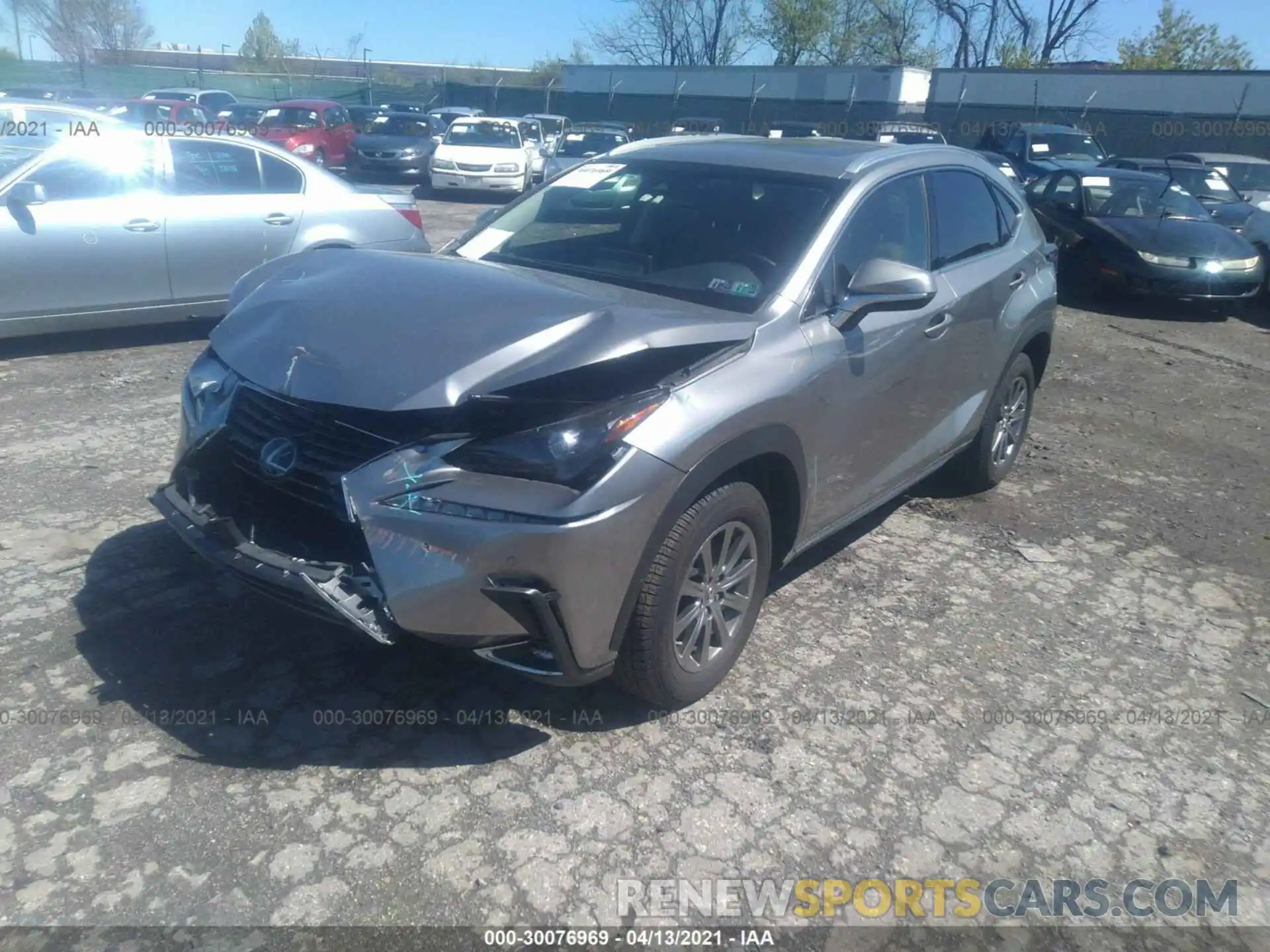 2 Фотография поврежденного автомобиля JTJBARBZXK2212236 LEXUS NX 2019