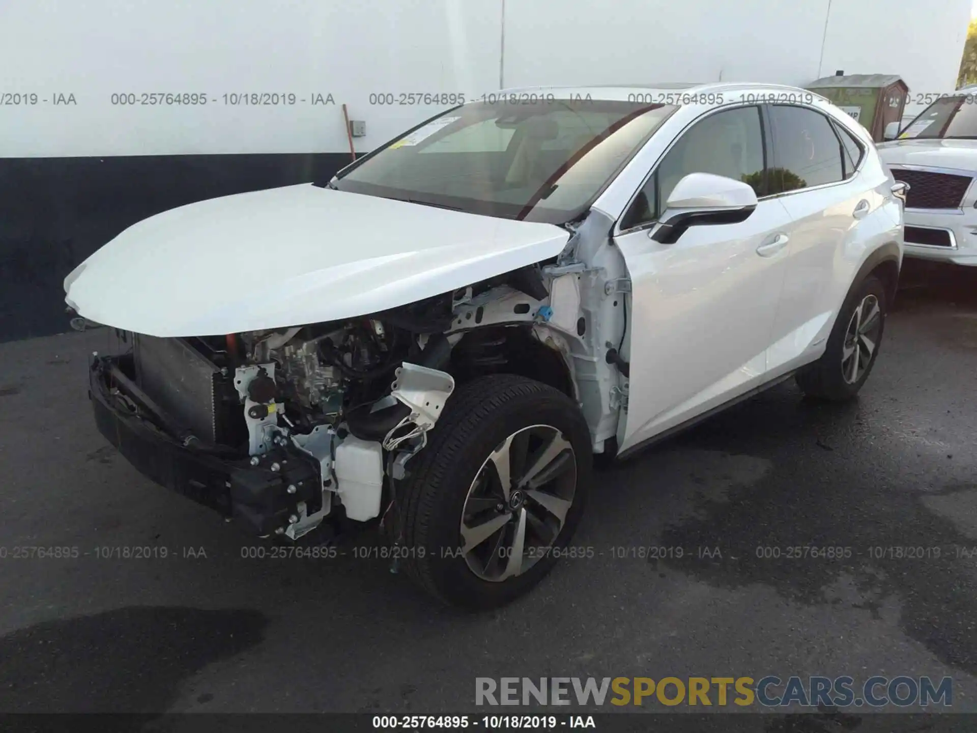 2 Фотография поврежденного автомобиля JTJBJRBZ0K2100433 LEXUS NX 2019