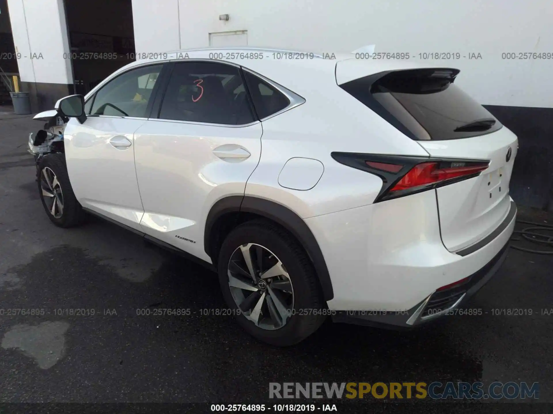 3 Photograph of a damaged car JTJBJRBZ0K2100433 LEXUS NX 2019