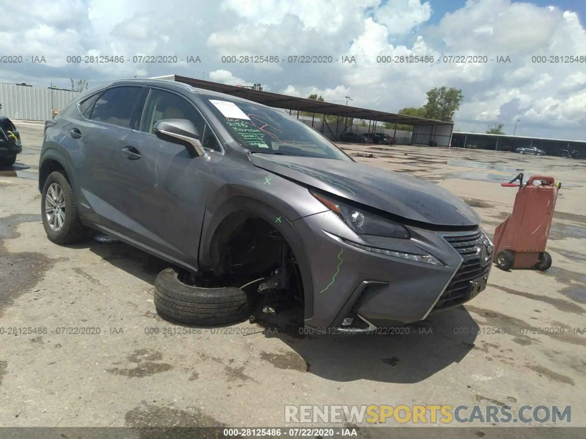 1 Photograph of a damaged car JTJBJRBZ2K2102992 LEXUS NX 2019