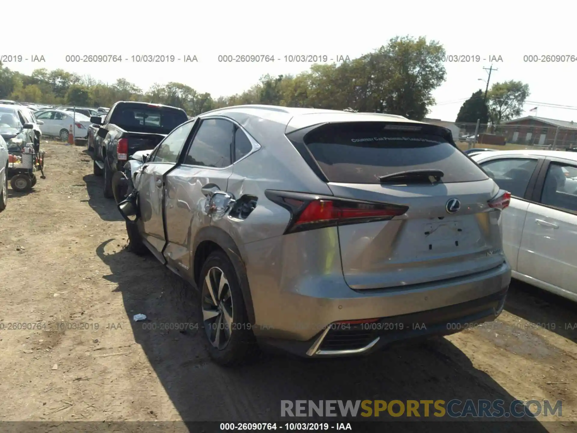 3 Фотография поврежденного автомобиля JTJBJRBZ2K2117153 LEXUS NX 2019