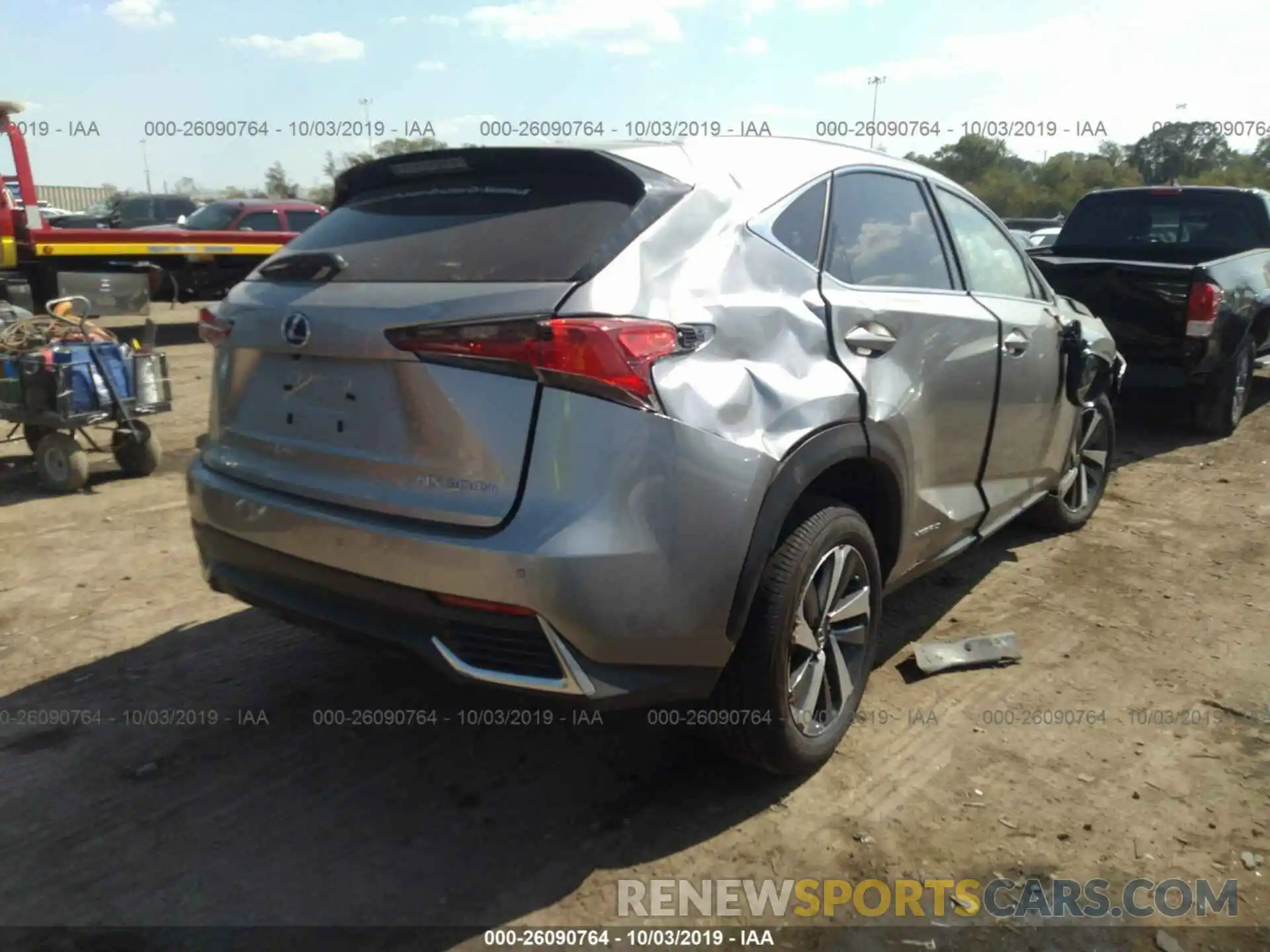 4 Фотография поврежденного автомобиля JTJBJRBZ2K2117153 LEXUS NX 2019