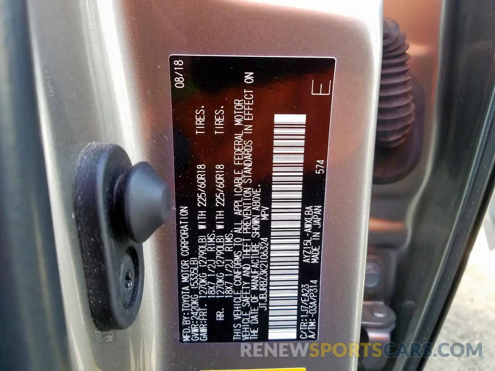 10 Photograph of a damaged car JTJBJRBZ3K2106324 LEXUS NX 2019