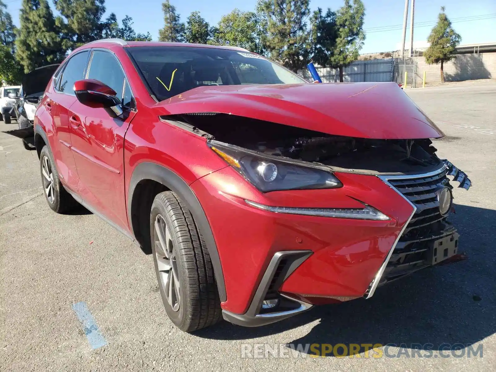 1 Фотография поврежденного автомобиля JTJBJRBZ4K2099304 LEXUS NX 2019