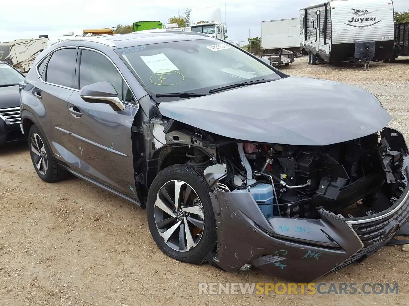 1 Photograph of a damaged car JTJBJRBZ6K2102817 LEXUS NX 2019