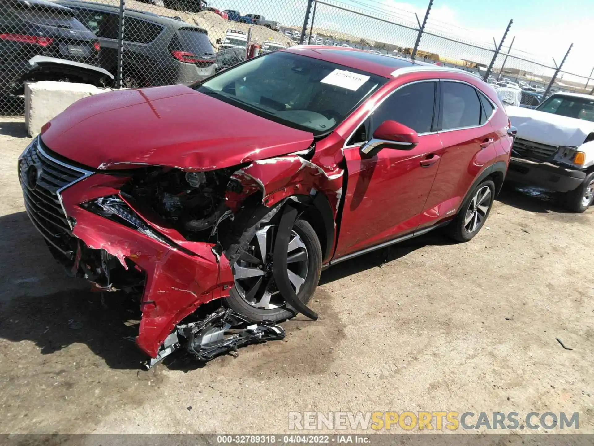 2 Photograph of a damaged car JTJBJRBZ7K2096848 LEXUS NX 2019