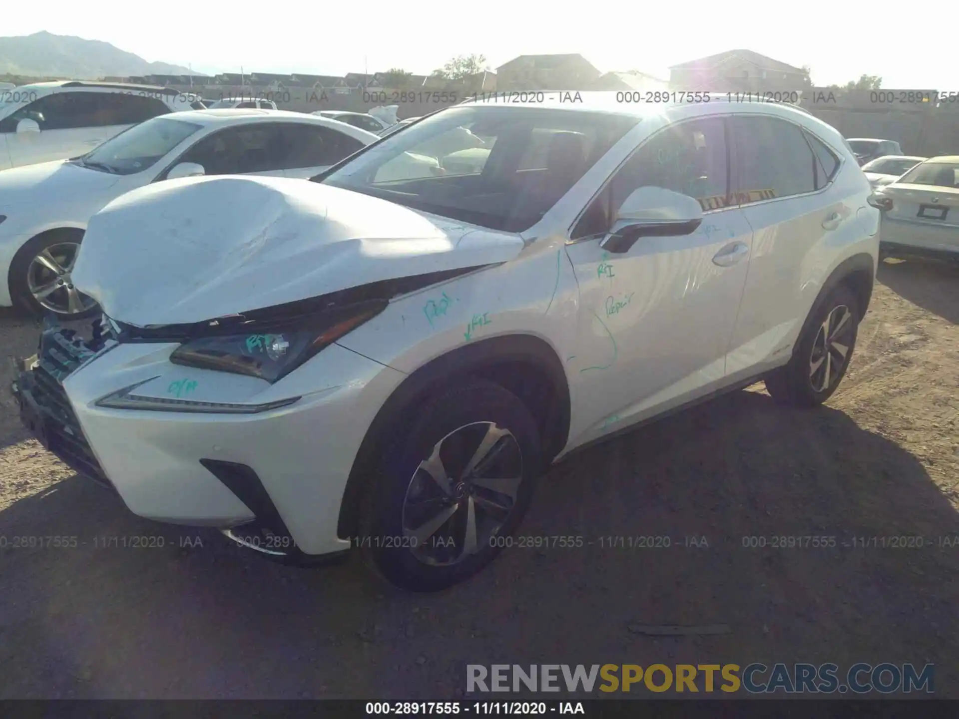 2 Photograph of a damaged car JTJBJRBZ7K2108917 LEXUS NX 2019