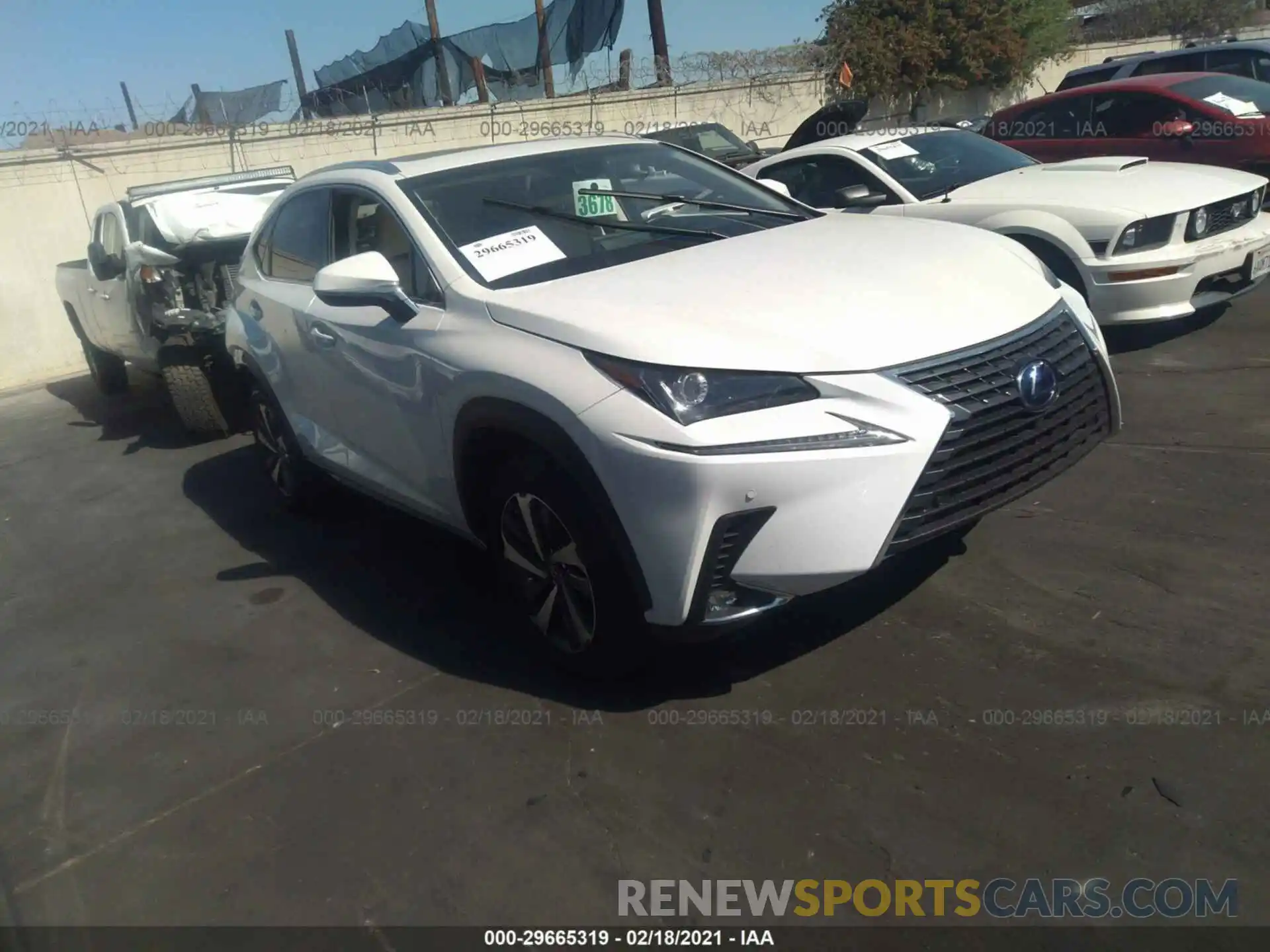 1 Photograph of a damaged car JTJBJRBZ7K2115351 LEXUS NX 2019