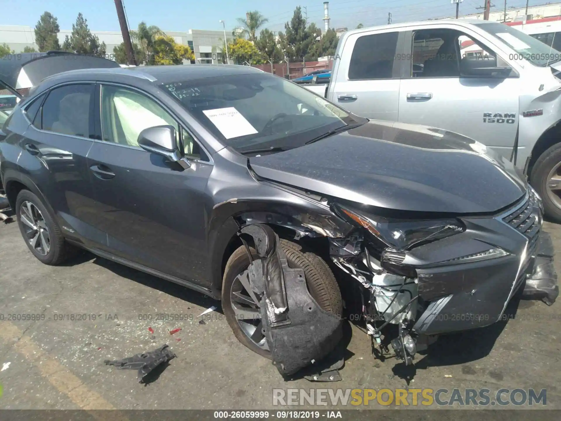 1 Photograph of a damaged car JTJBJRBZ9K2101337 LEXUS NX 2019