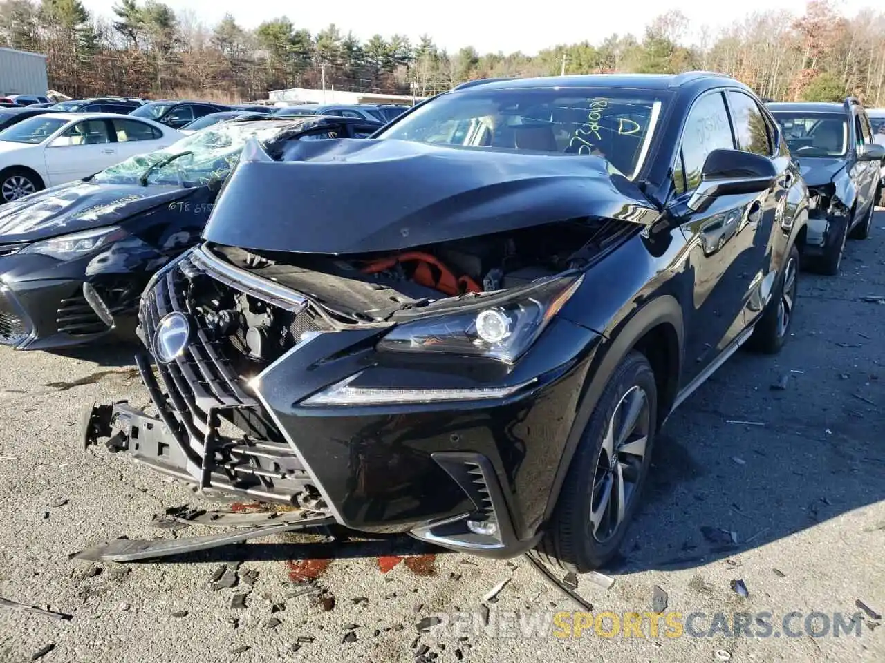 2 Photograph of a damaged car JTJBJRBZXK2099193 LEXUS NX 2019