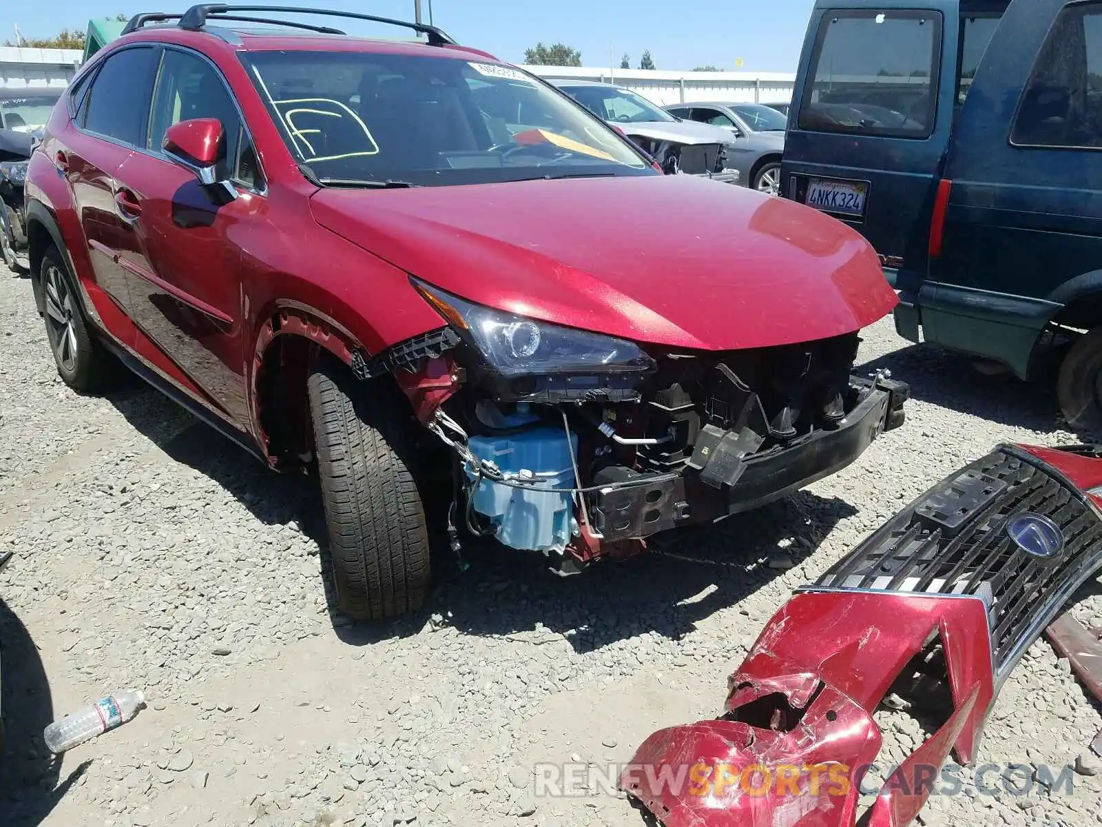 1 Photograph of a damaged car JTJBJRBZXK2117658 LEXUS NX 2019