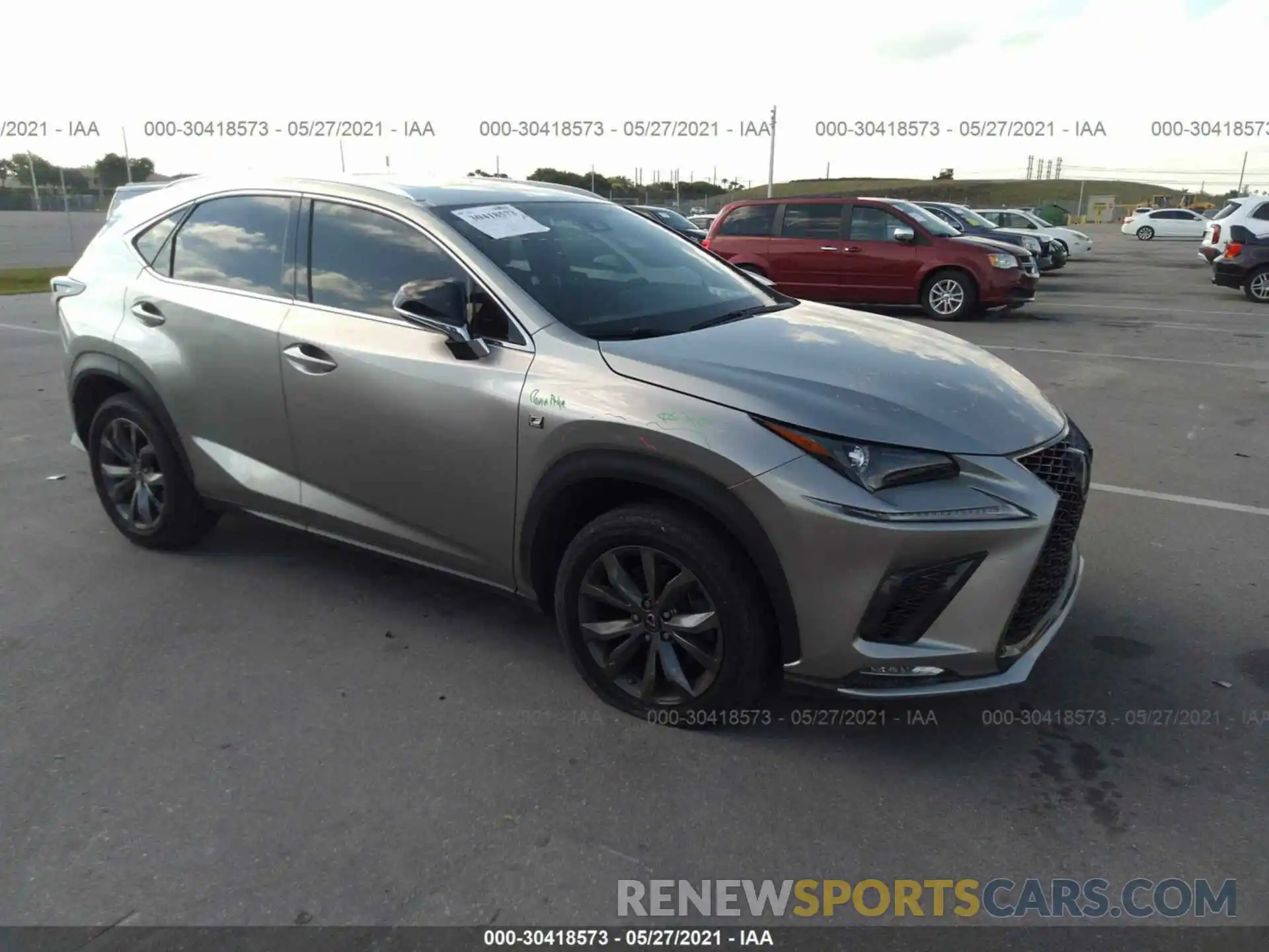 1 Фотография поврежденного автомобиля JTJYARBZ0K2122698 LEXUS NX 2019