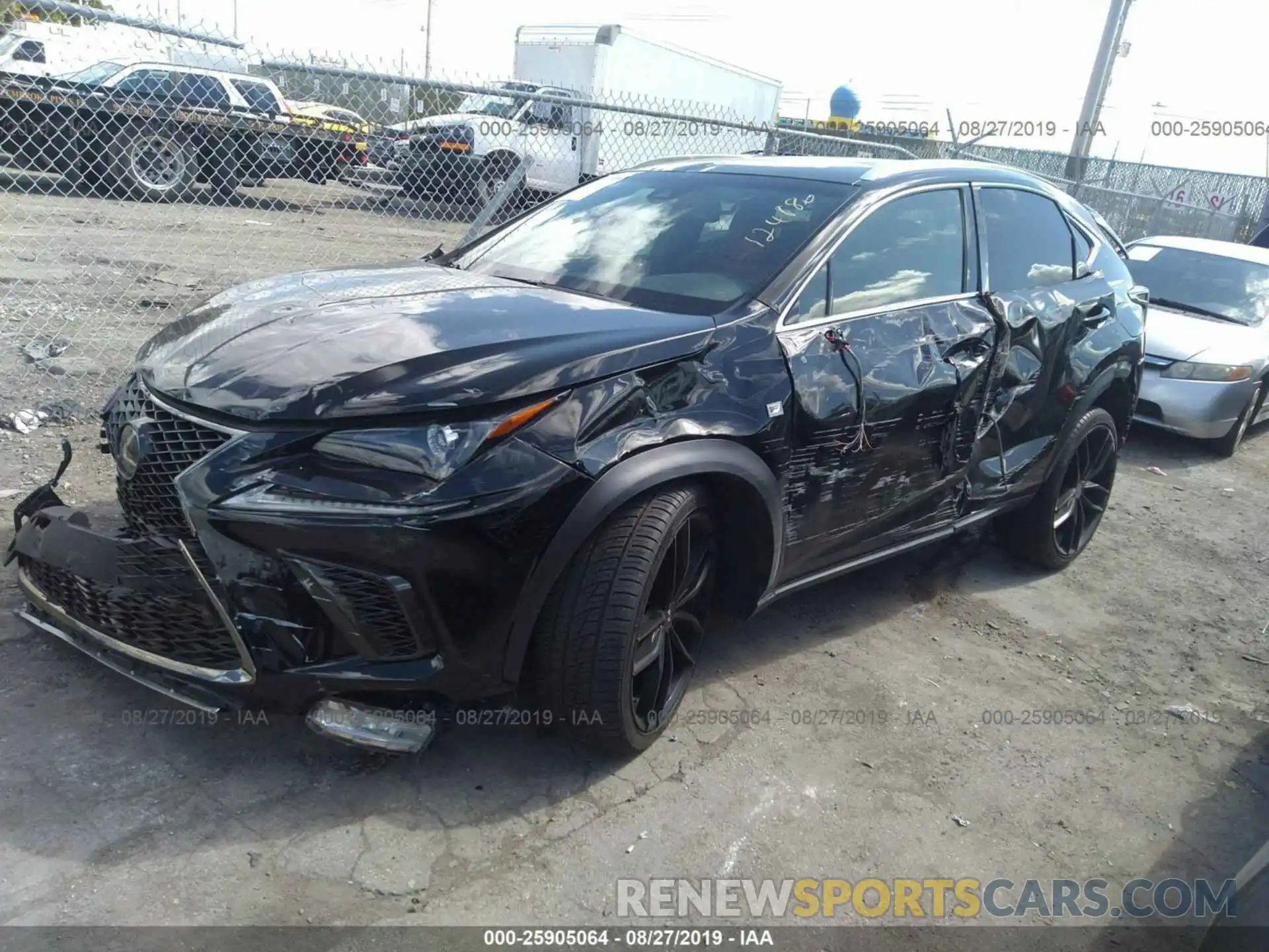 2 Фотография поврежденного автомобиля JTJYARBZ0K2124886 LEXUS NX 2019