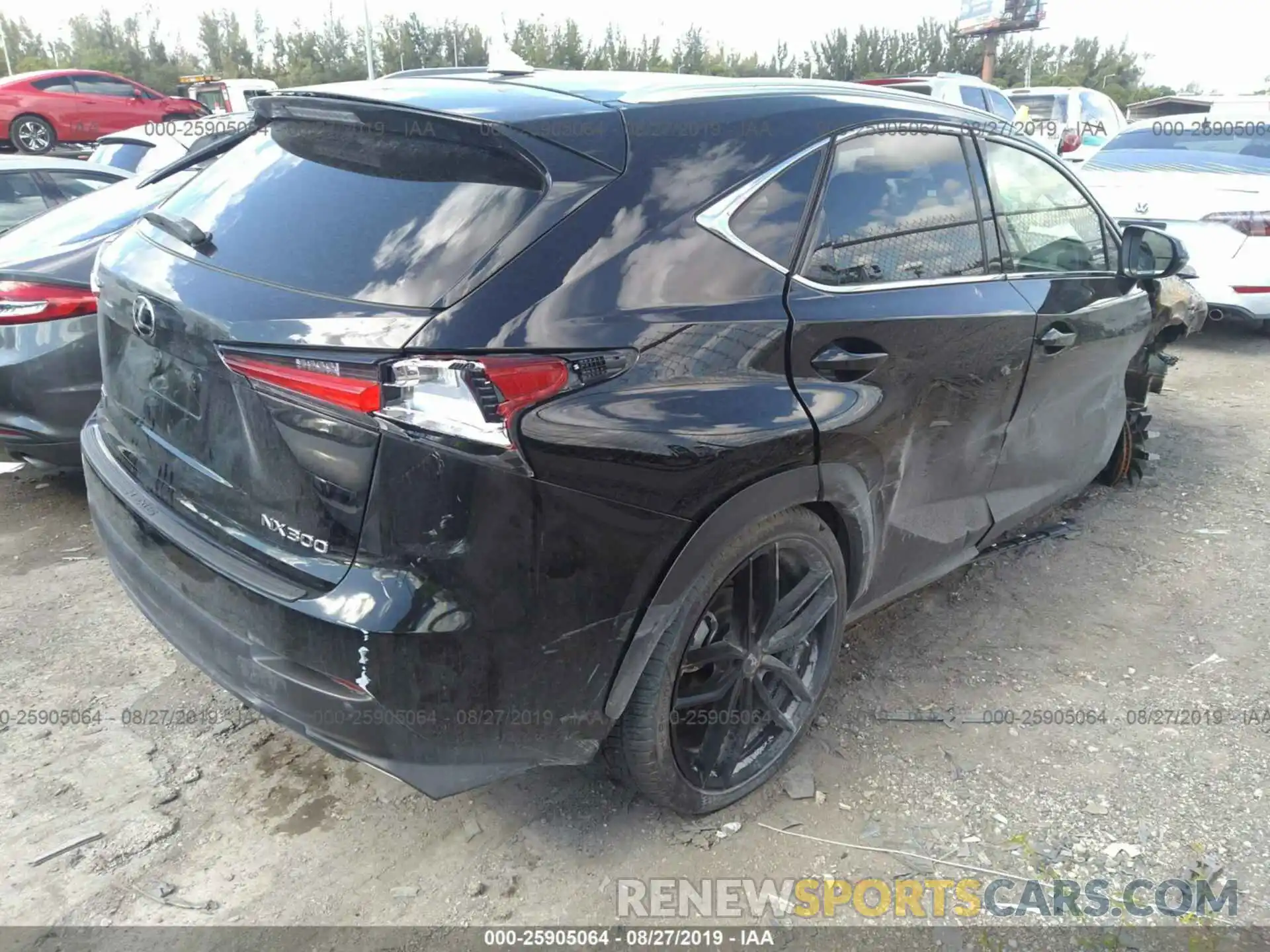 4 Фотография поврежденного автомобиля JTJYARBZ0K2124886 LEXUS NX 2019