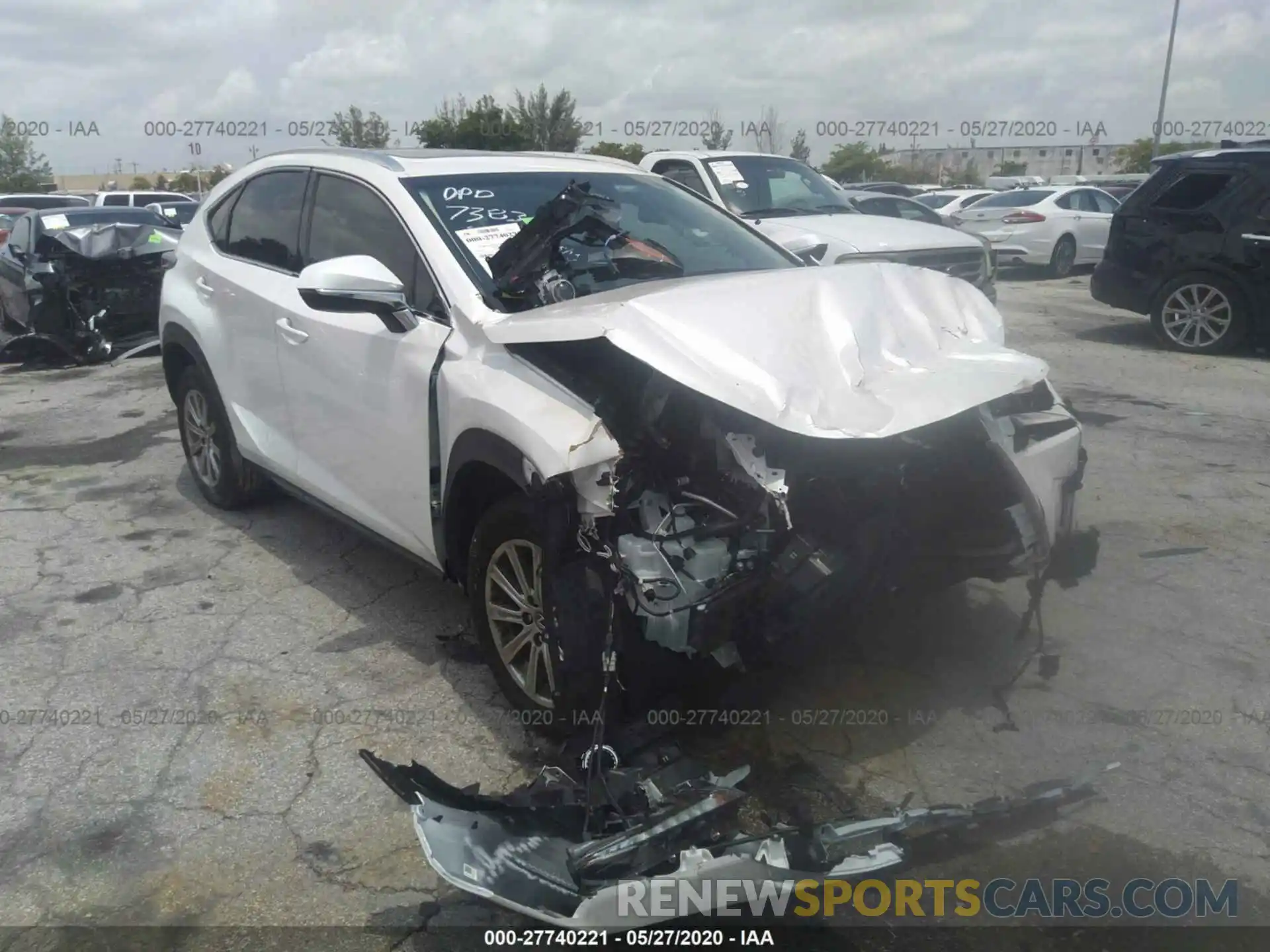 1 Photograph of a damaged car JTJYARBZ0K2127383 LEXUS NX 2019