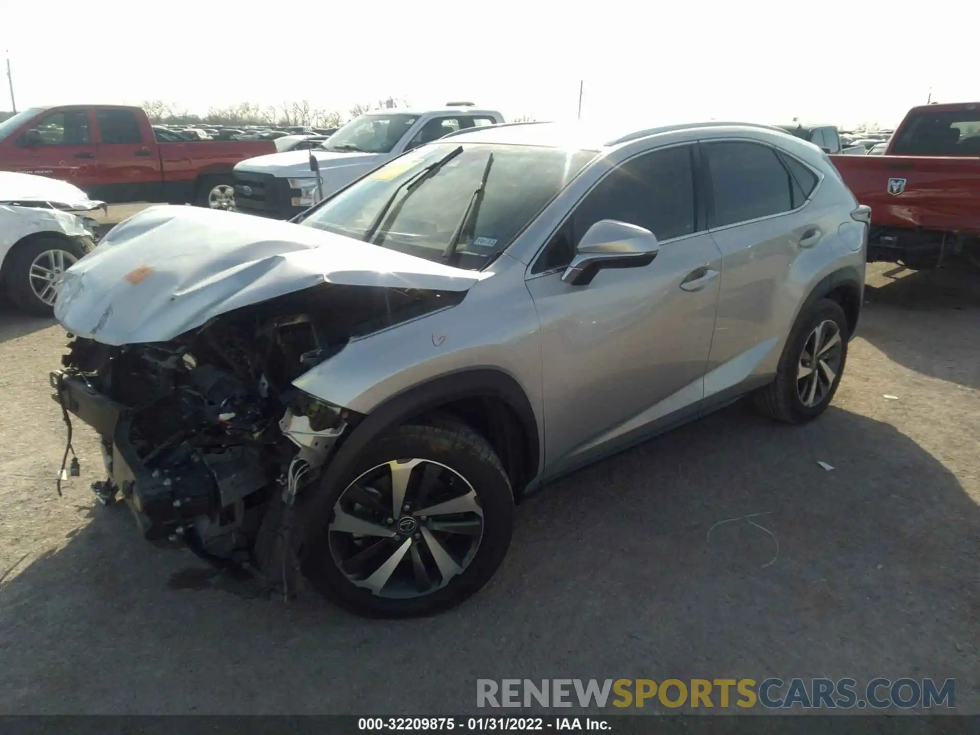 2 Фотография поврежденного автомобиля JTJYARBZ0K2127996 LEXUS NX 2019