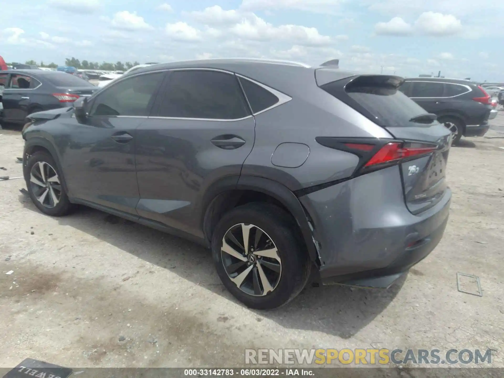 3 Фотография поврежденного автомобиля JTJYARBZ0K2129456 LEXUS NX 2019