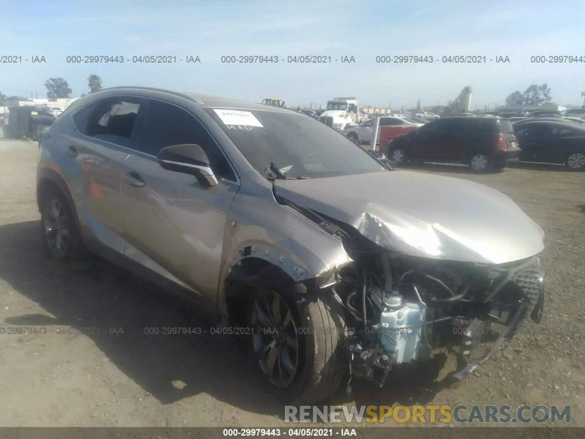 1 Photograph of a damaged car JTJYARBZ0K2148833 LEXUS NX 2019