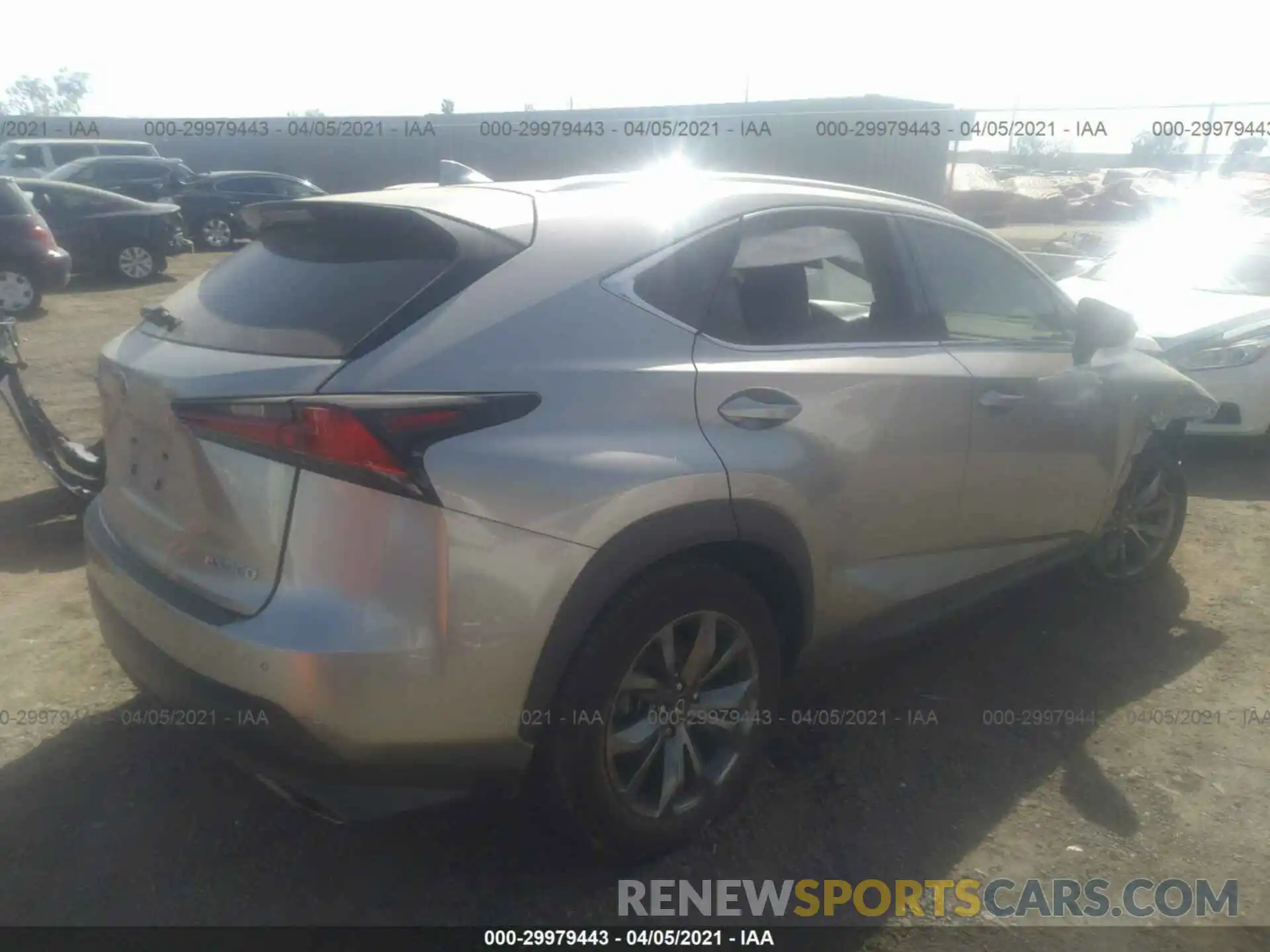 4 Фотография поврежденного автомобиля JTJYARBZ0K2148833 LEXUS NX 2019