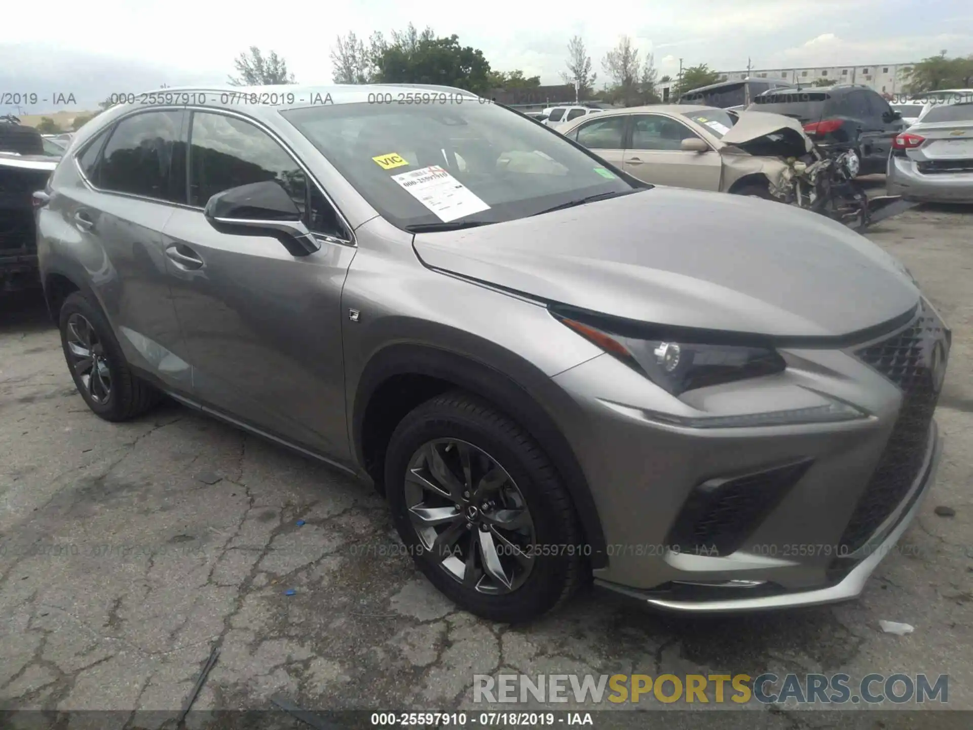 1 Photograph of a damaged car JTJYARBZ0K2150632 LEXUS NX 2019