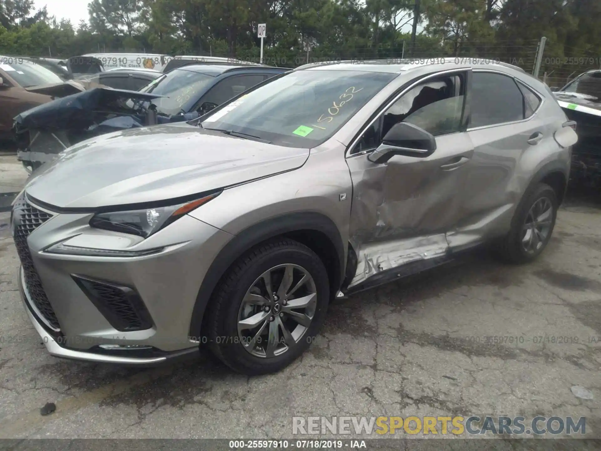 2 Photograph of a damaged car JTJYARBZ0K2150632 LEXUS NX 2019