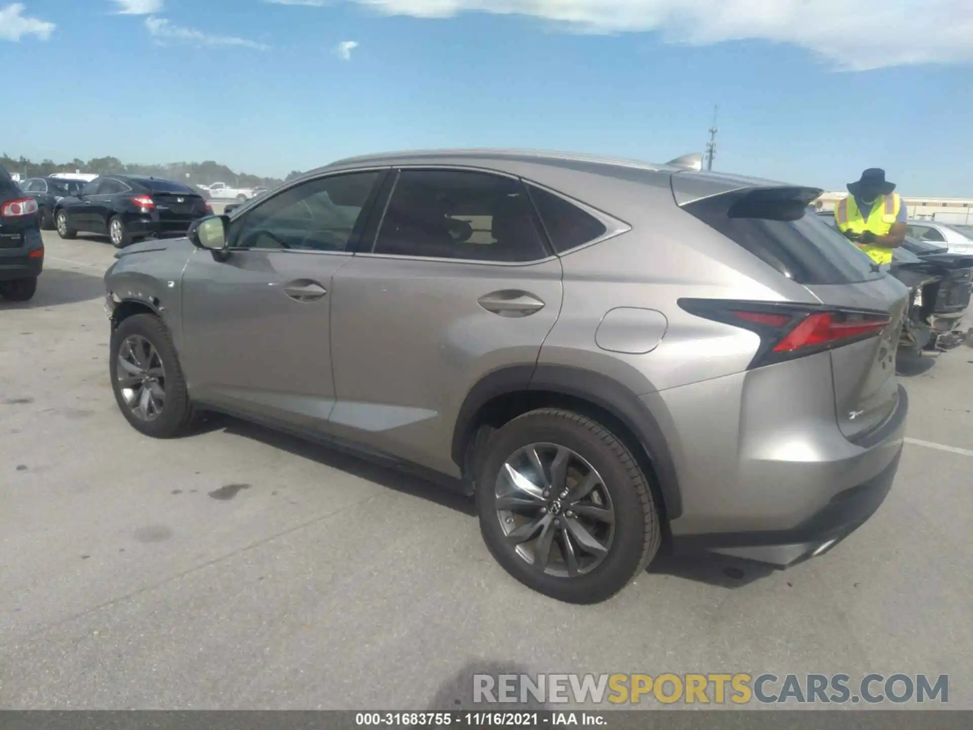 3 Фотография поврежденного автомобиля JTJYARBZ0K2155331 LEXUS NX 2019