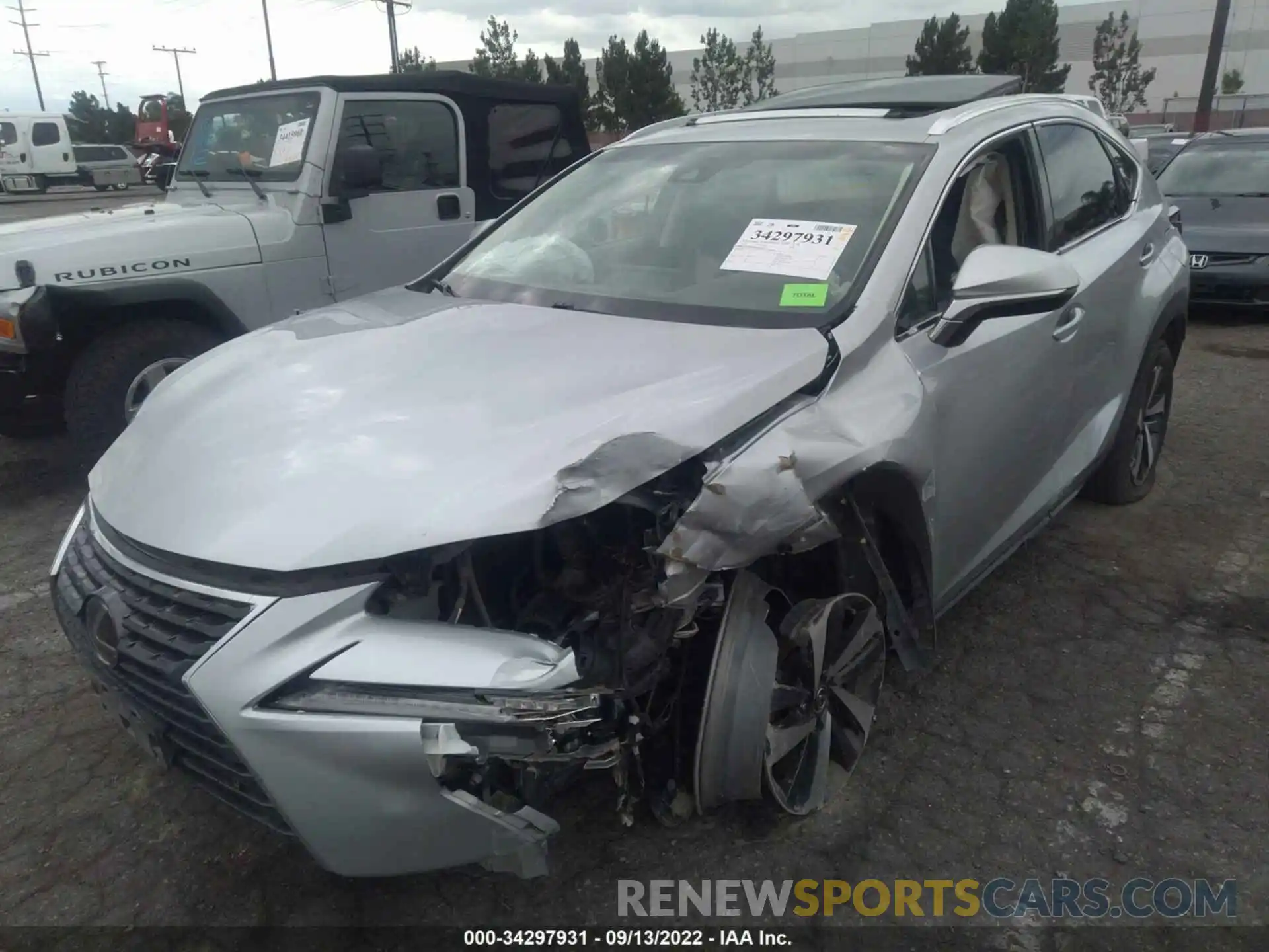 2 Photograph of a damaged car JTJYARBZ1K2123729 LEXUS NX 2019